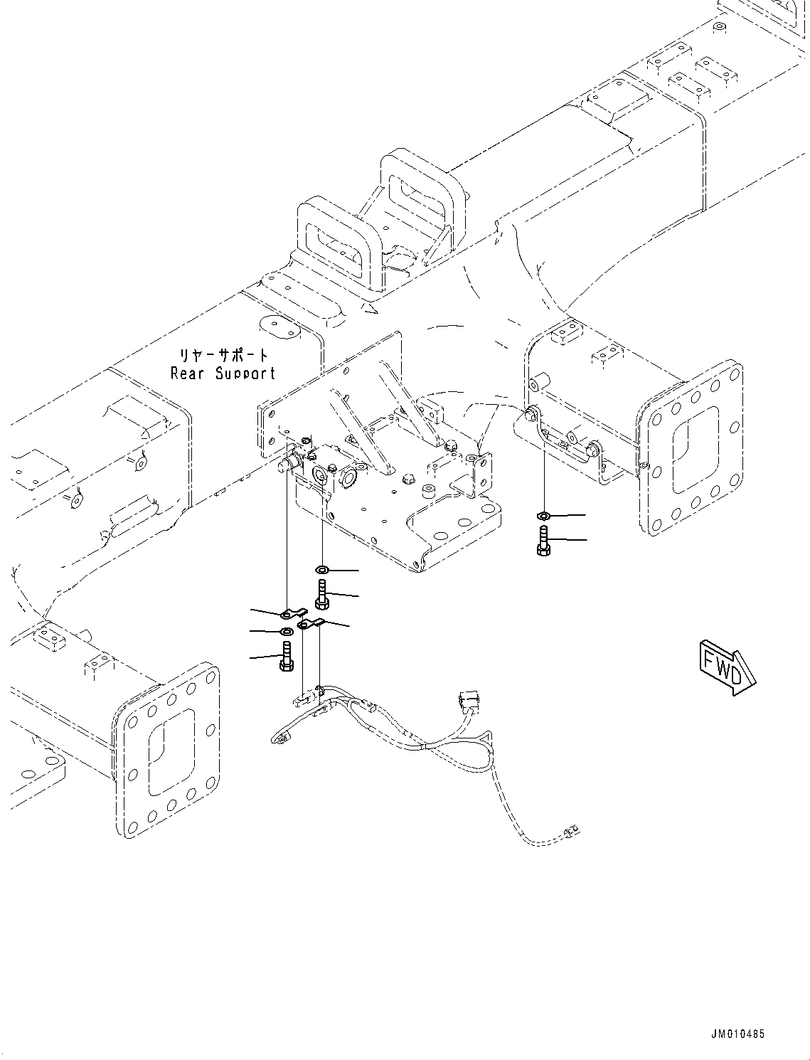 Komatsu parts book diagram for HD605-8 S/N 30072-UP (For KAL): BRAKE PIPING, PIPING (3/6) (#30001-)