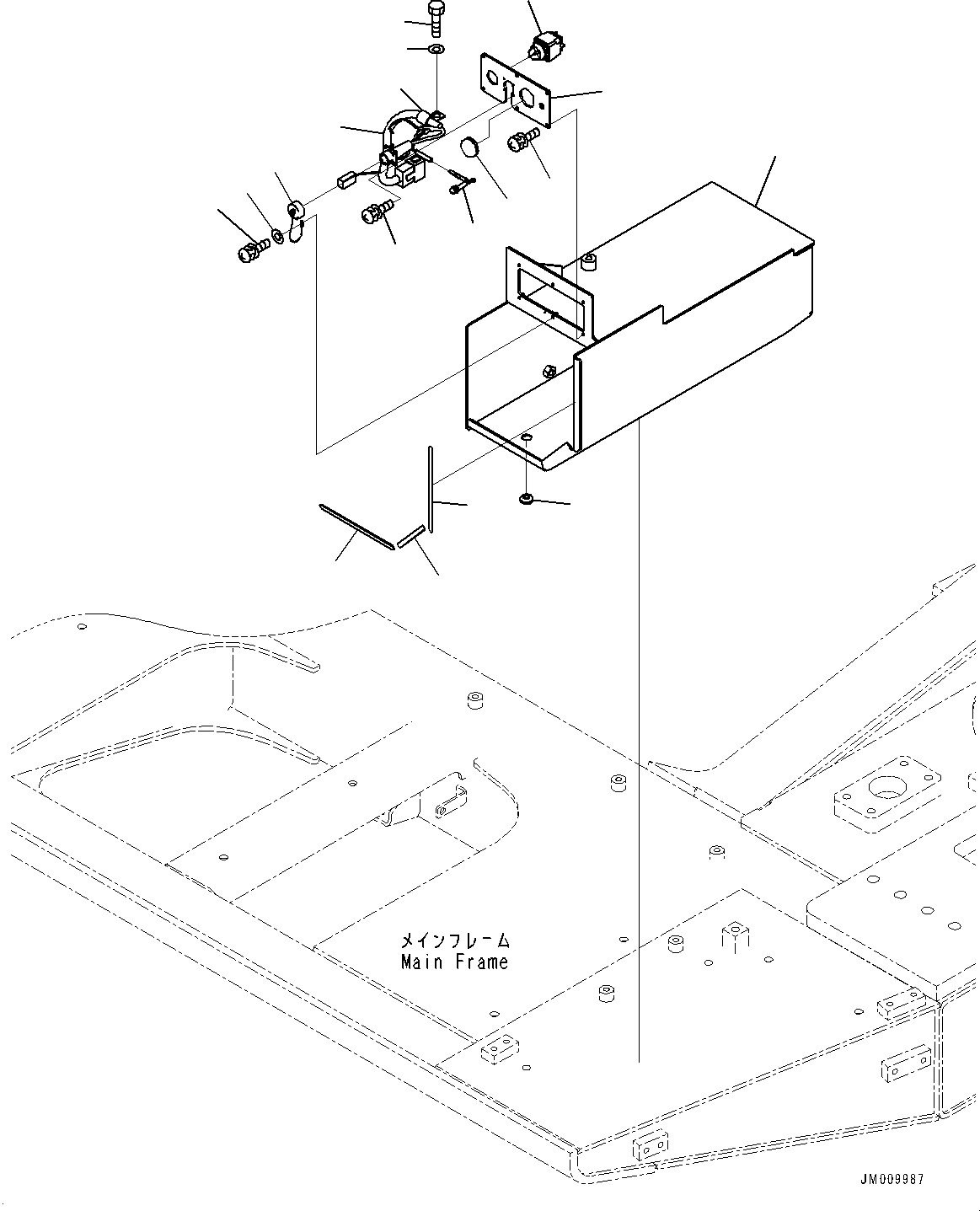 Komatsu parts book diagram for HD605-8 S/N 30072-UP (For KAL): LADDER, TOOL BOX (#30001-)