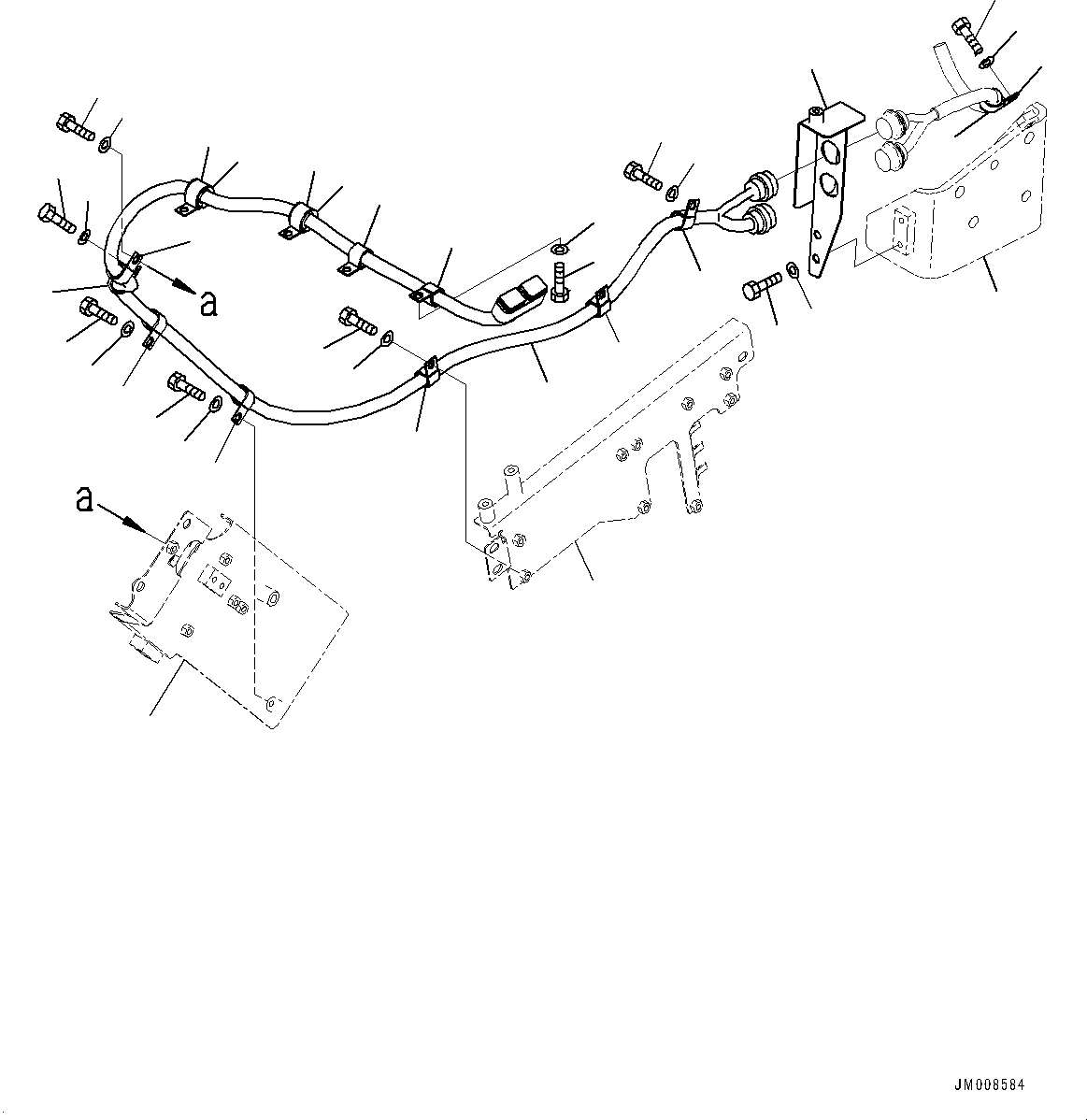 Komatsu parts book diagram for HD605-8 S/N 30072-UP (For KAL): TRANSMISSION CONTROL, WIRING HARNESS (#30001-)