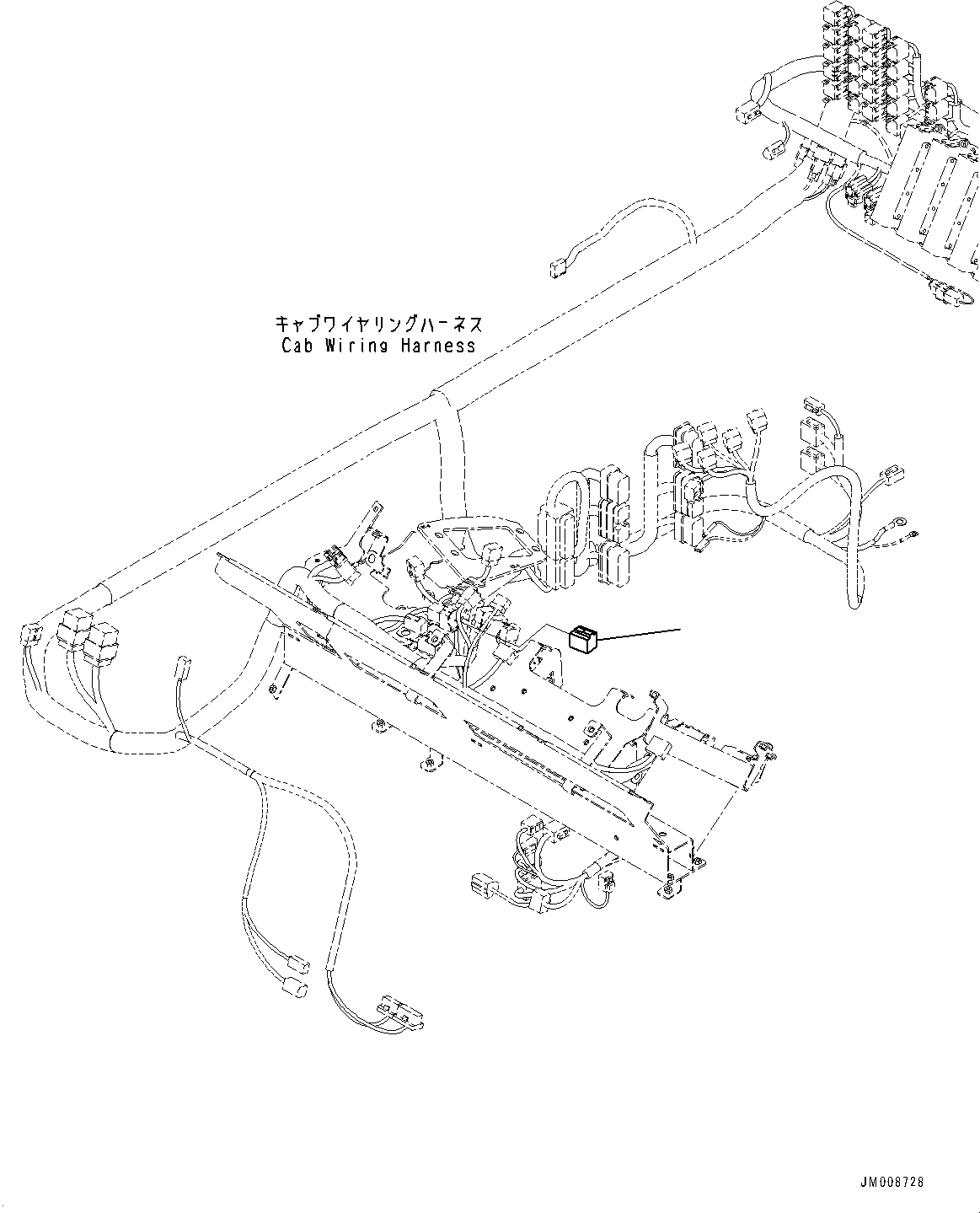 Komatsu parts book diagram for HD605-8 S/N 30072-UP (For KAL): CAB, CONNECTOR (#30001-)