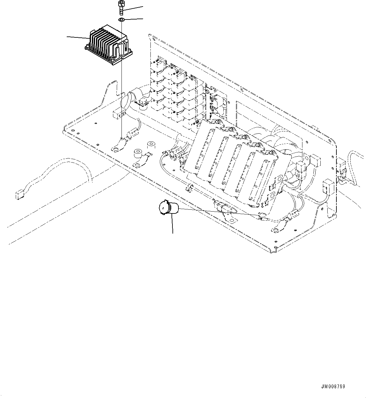 Komatsu parts book diagram for HD605-8 S/N 30072-UP (For KAL): CAB, 12V CONVERTER (#30001-)