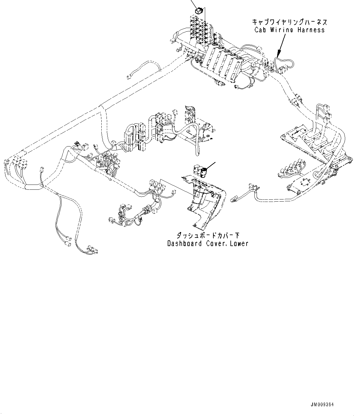 Komatsu parts book diagram for HD605-8 S/N 30072-UP (For KAL): CAB OPTION SWITCH, SIDE LAMP (#30001-)