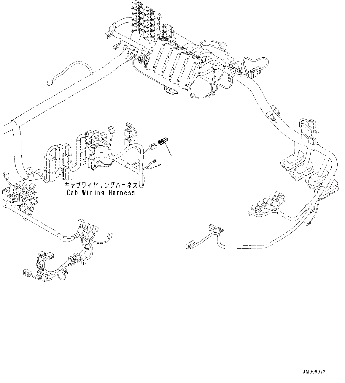 Komatsu parts book diagram for HD605-8 S/N 30072-UP (For KAL): CAB OPTION SWITCH, PARTS FOR LESS KTCS ACCELERATION SENSOR (#30001-)