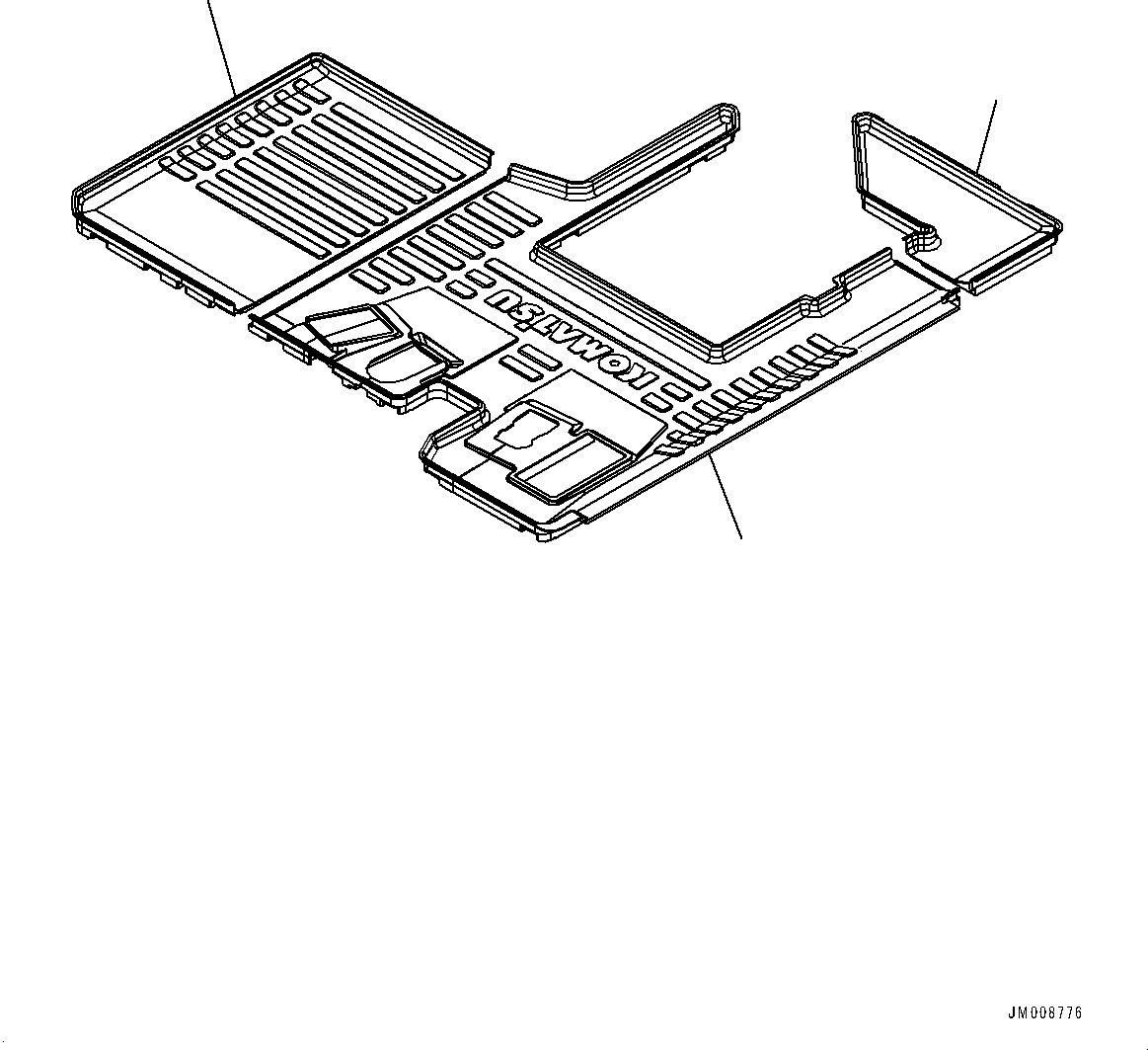Komatsu parts book diagram for HD605-8 S/N 30072-UP (For KAL): FLOOR MAT (#30001-)