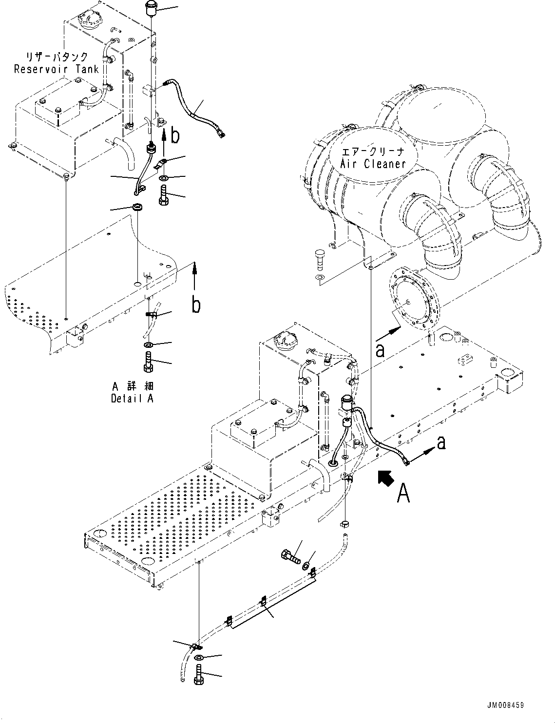 Komatsu parts book diagram for HD605-8 S/N 30072-UP (For KAL): PLATFORM GROUP, DUST INDICATOR (#30001-)