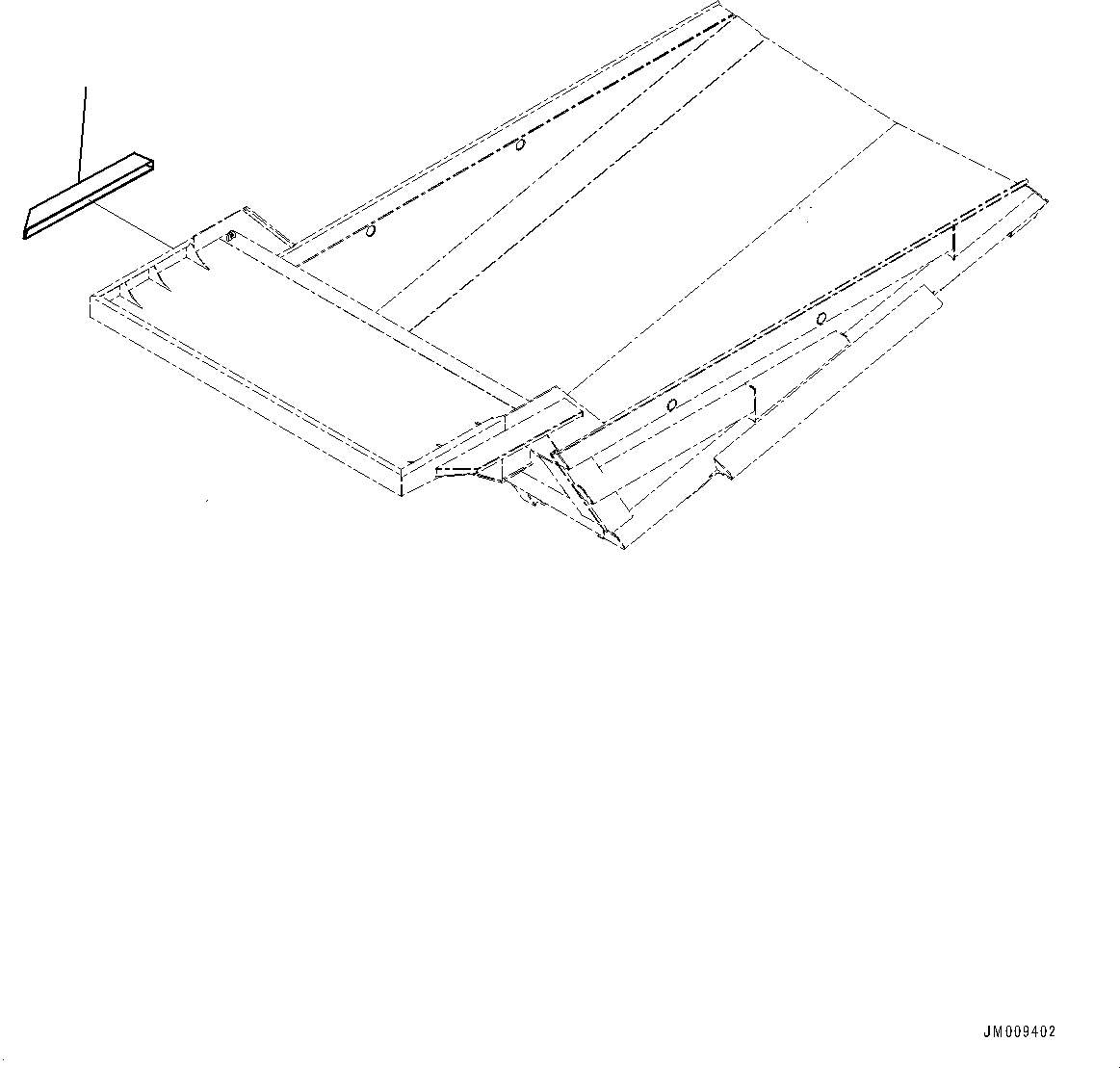Komatsu parts book diagram for HD605-8 S/N 30072-UP (For KAL): BODY, PLATFORM GUARD (#30001-)