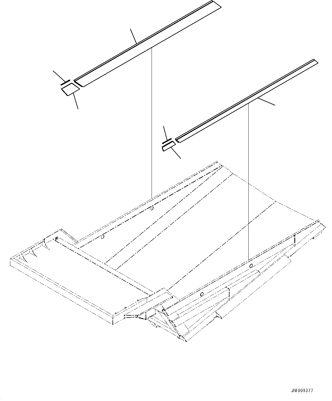 Komatsu parts book diagram for HD605-8 S/N 30072-UP (For KAL): BODY SIDE EXTENSION (#30001-)