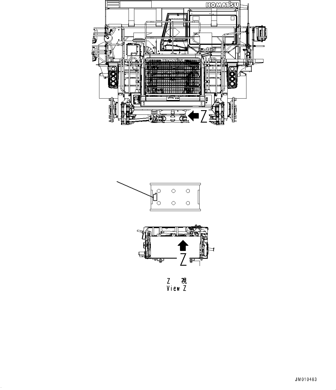 Komatsu parts book diagram for HD605-8 S/N 30072-UP (For KAL): NAME PLATE, (WITH BATTERY) (#30001-)