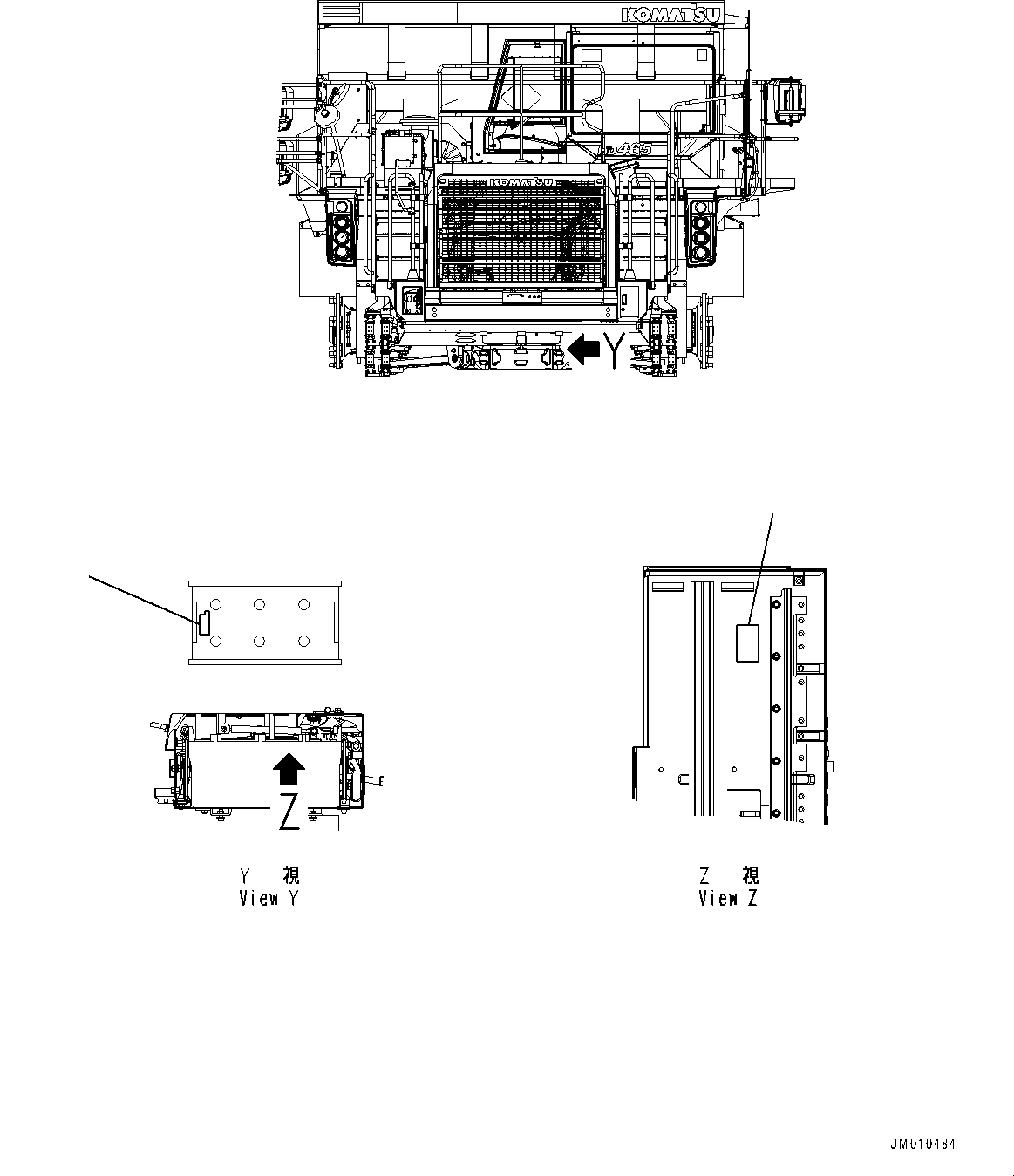 Komatsu parts book diagram for HD605-8 S/N 30072-UP (For KAL): NAME PLATE, LARGE CAPACITY BATTERY, (WITH LARGE CAPACITY BATTERY) (#30001-)