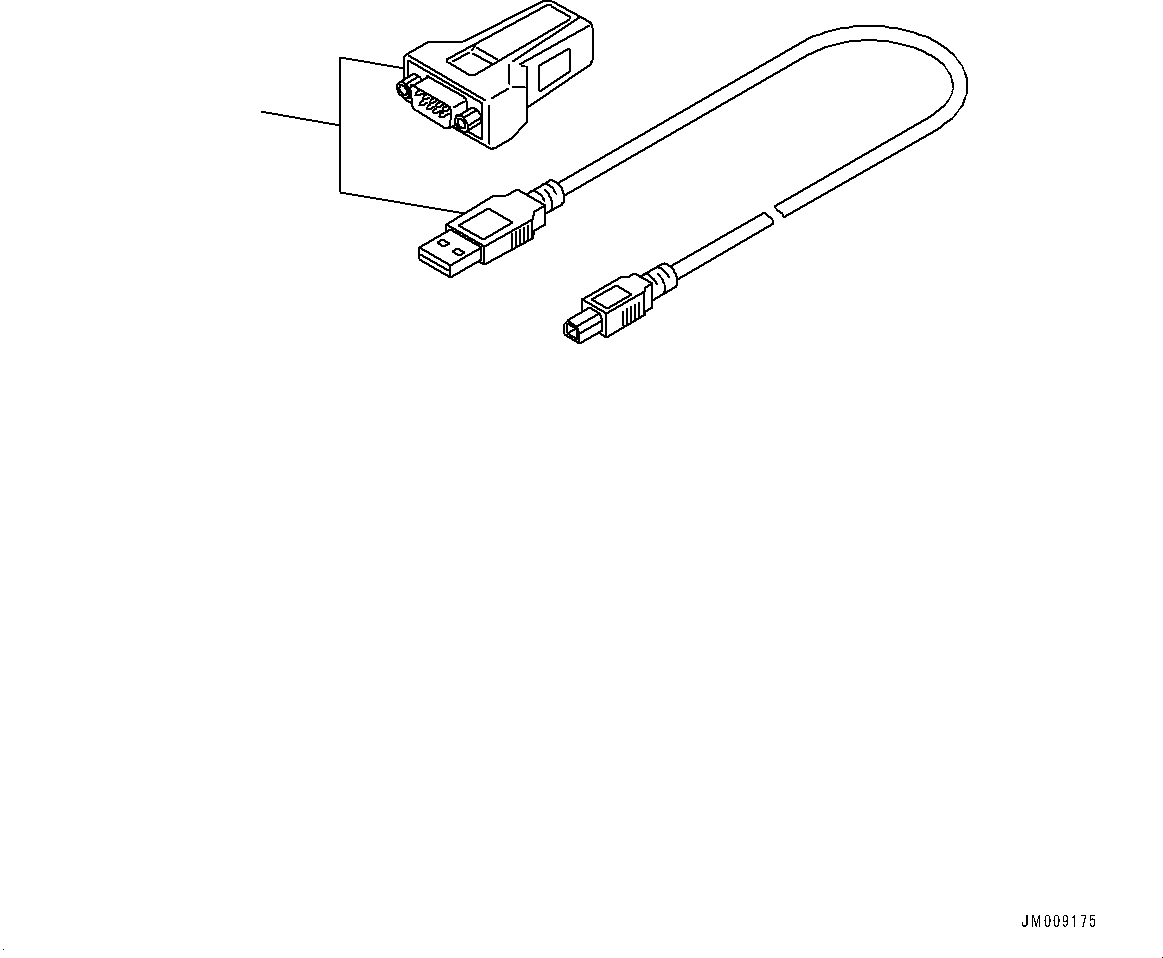 Komatsu parts book diagram for HD605-8 S/N 30072-UP (For KAL): USB SERIAL CONVERTER, (WITH ) (#30001-)