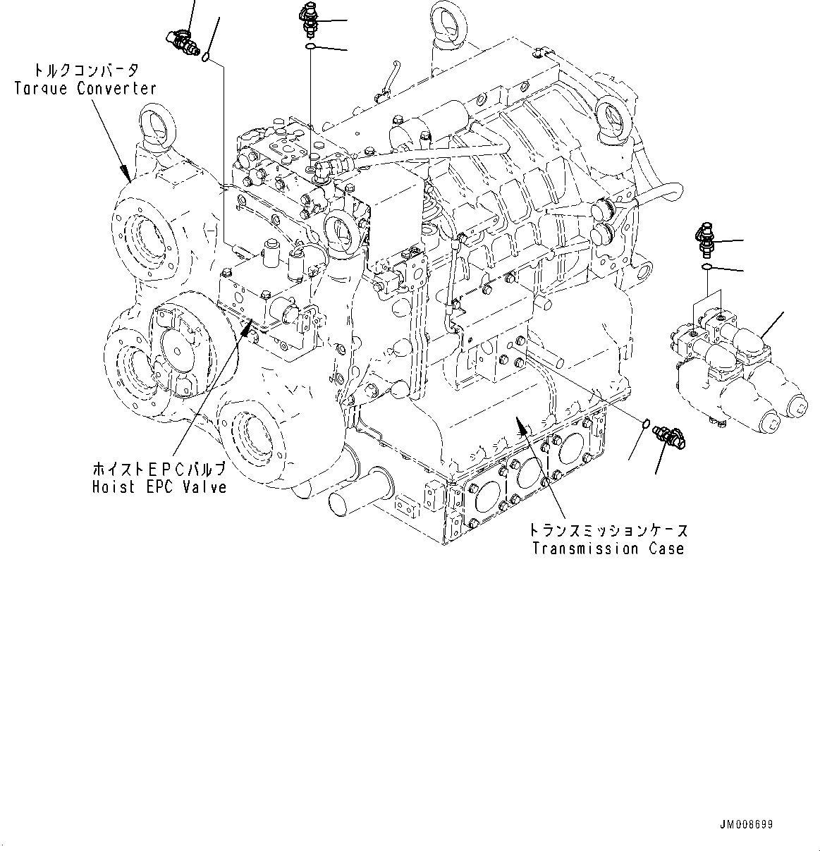 Komatsu parts book diagram for HD605-8 S/N 30072-UP (For KAL): PREVENTIVE MAINTENANCE SERVICE CONNECTORS (#30001-)