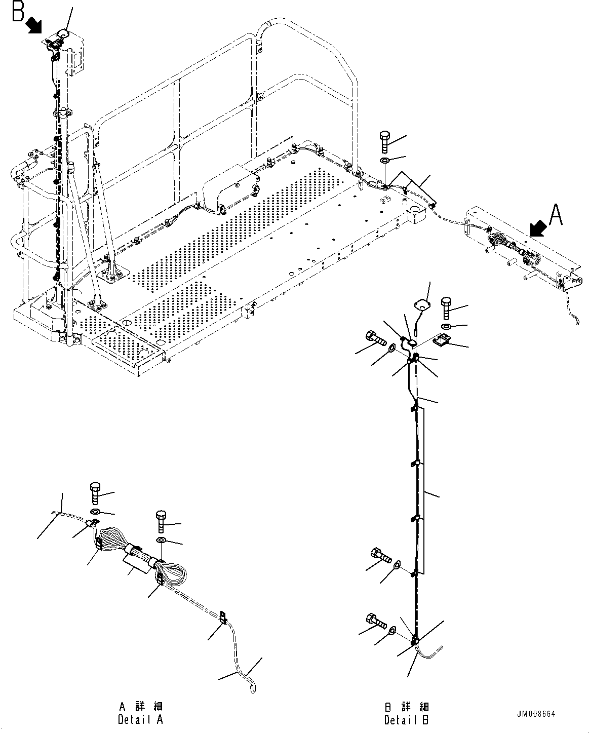 Komatsu parts book diagram for HD605-8 S/N 30072-UP (For KAL): ANTENNA, SATELLITE COMMUNICATION AND GPS ANTENNA (#30001-)