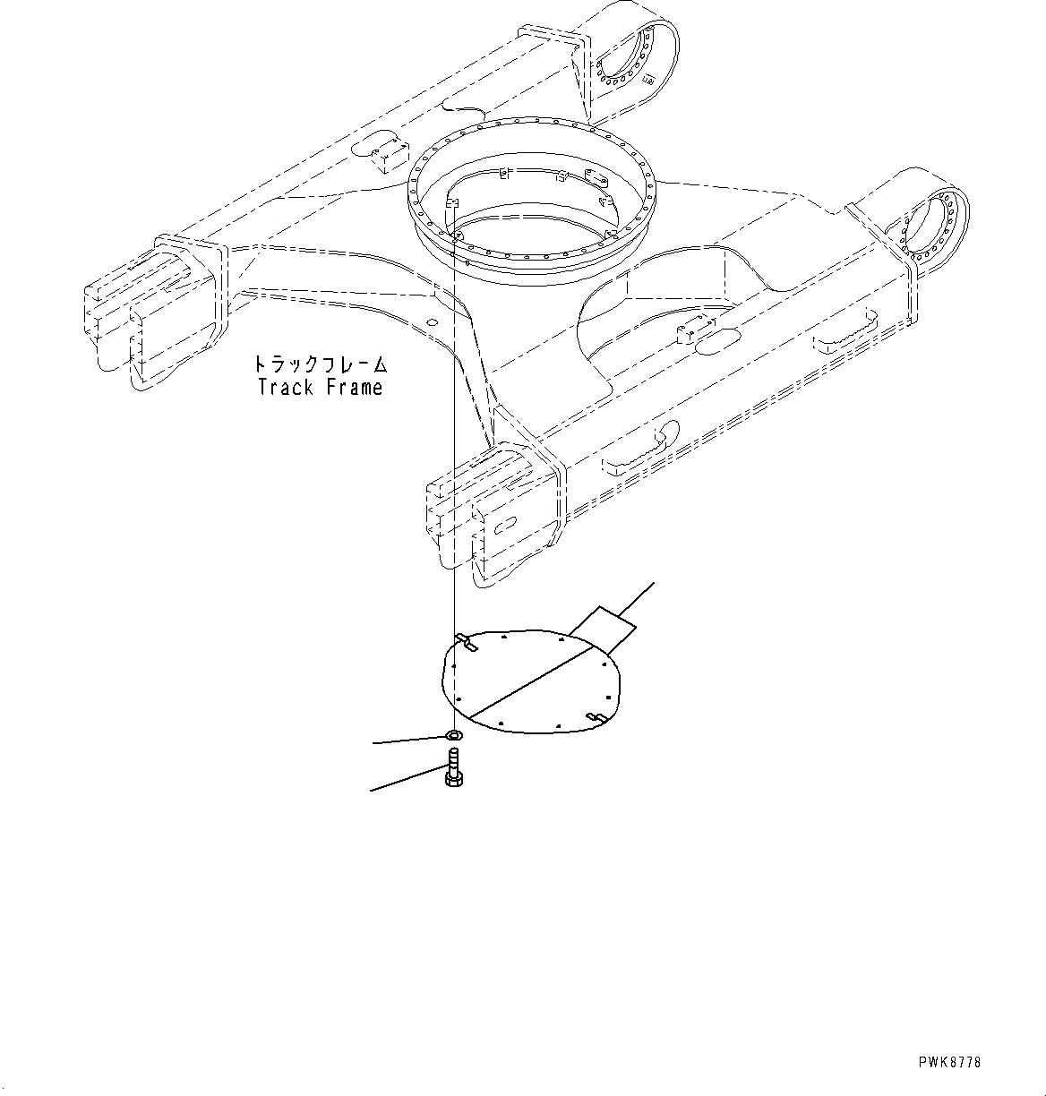 Excavators Komatsu / PC128USI-10 S/N 44527-UP(1001233C) / Track Frame Under Cover (#44383-)(R008001 : R1140-001001)