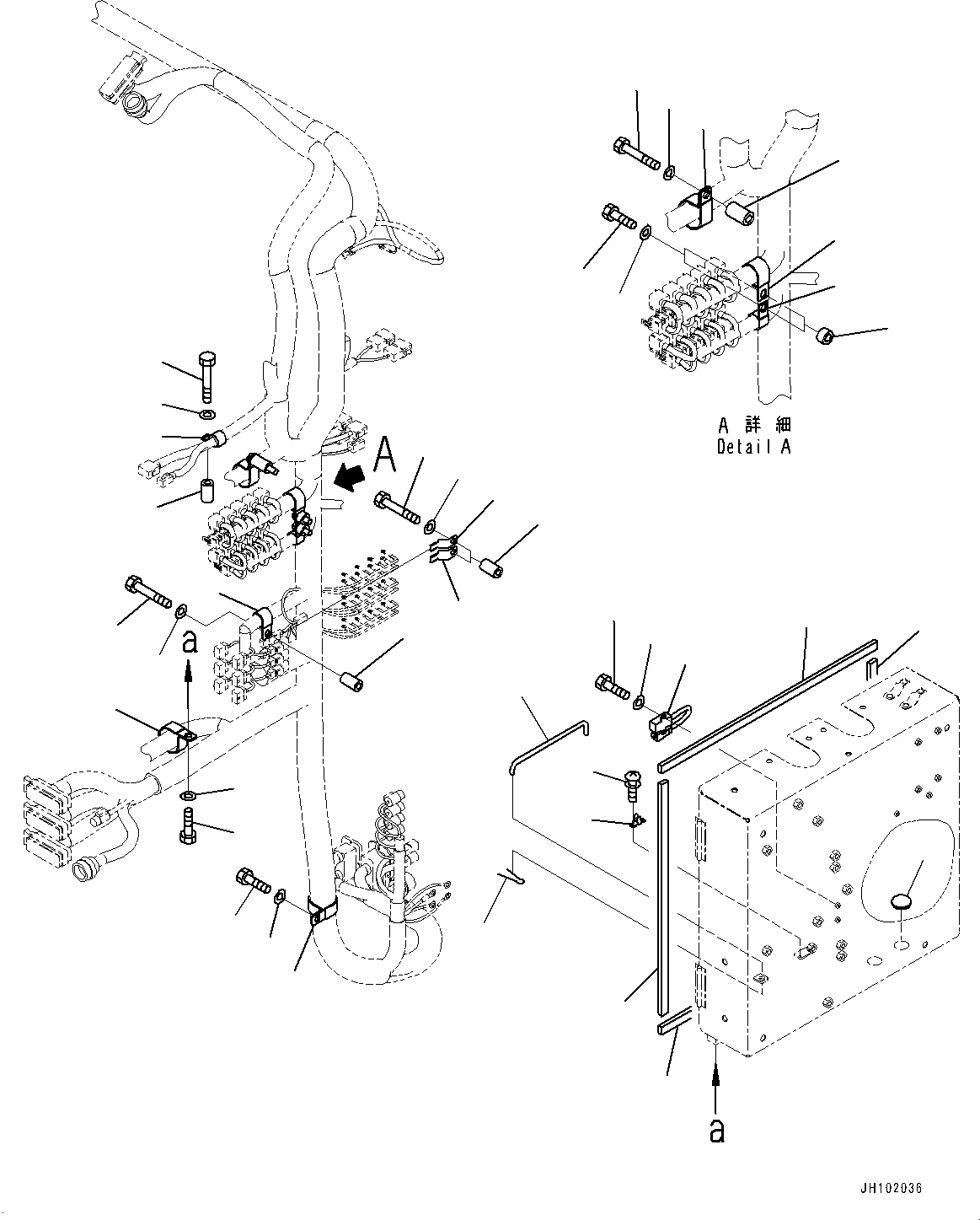 Excavators Mining Komatsu / PC2000-11 S/N 30001-UP(1001258C) / Electric Wiring Harness, Cab Base, Clip (3/3) (#30001-)(E002007 : E0200-001007)