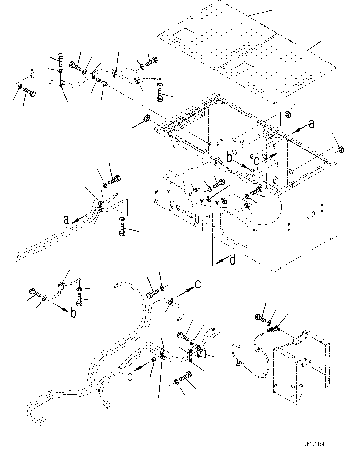 Excavators Mining Komatsu / PC2000-11 S/N 30001-UP(1001258C) / Electric Wiring Harness, Clamp (2/2) (#30001-)(E002020 : E0200-001020)