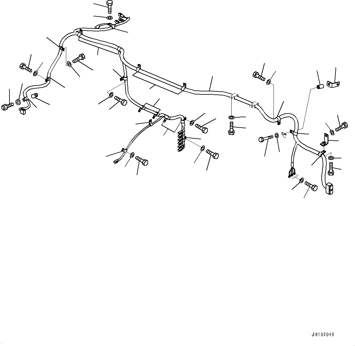 Excavators Mining Komatsu / PC2000-11 S/N 30001-UP(1001258C) / Electric Wiring Harness, Revolving Frame Wiring Harness (#30001-)(E002027 : E0200-001027)