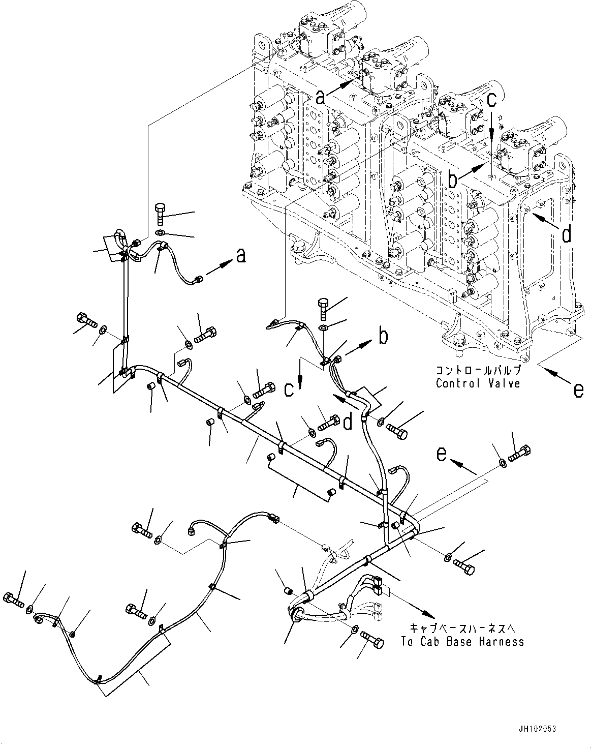 Excavators Mining Komatsu / PC2000-11 S/N 30001-UP(1001258C) / Electric Wiring Harness, Valve Wiring Harness (#30001-)(E002028 : E0200-001028)