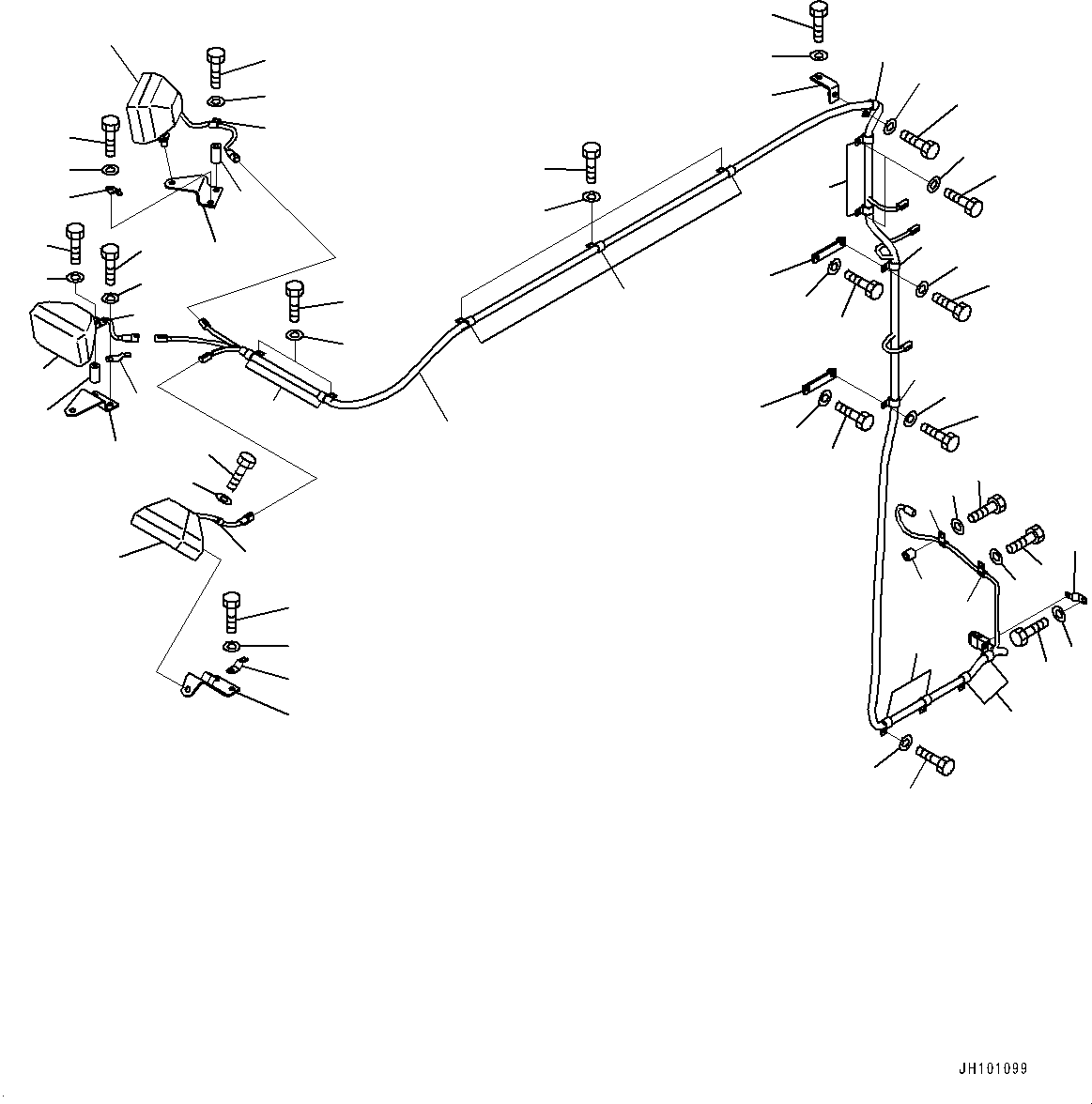 Excavators Mining Komatsu / PC2000-11 S/N 30001-UP(1001258C) / Electric Wiring Harness, Wiring Harness (#30001-)(E003029 : E0200-002031)