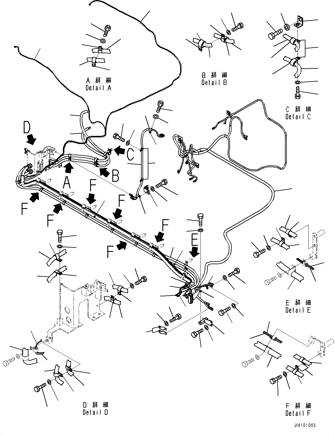 Excavators Mining Komatsu / PC2000-11 S/N 30001-UP(1001258C) / Electric Wiring Harness, Clip (1/4) (#30001-)(E003030 : E0200-002032)