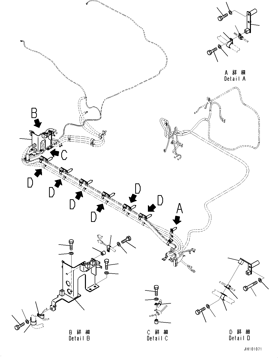 Excavators Mining Komatsu / PC2000-11 S/N 30001-UP(1001258C) / Electric Wiring Harness, Clip (2/4) (#30001-)(E002032 : E0200-001033)