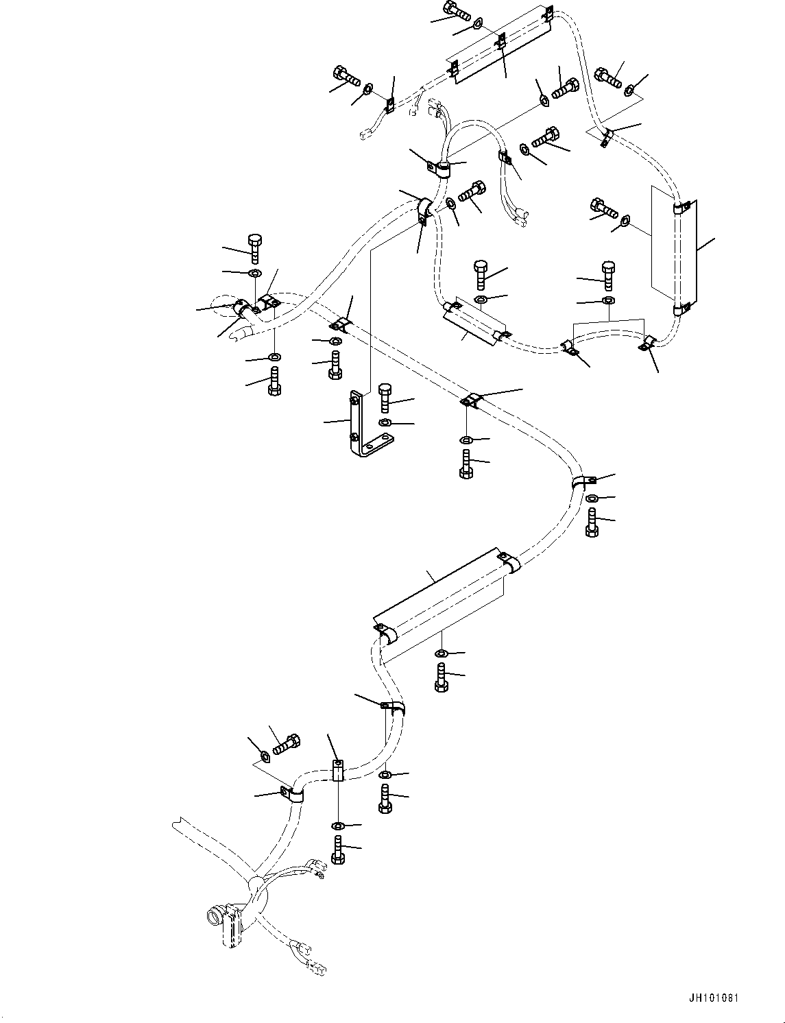 Excavators Mining Komatsu / PC2000-11 S/N 30001-UP(1001258C) / Electric Wiring Harness, Bracket (#30001-)(E002034 : E0200-001035)
