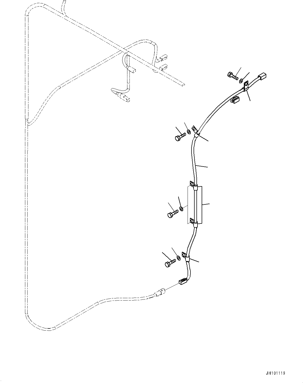 Excavators Mining Komatsu / PC2000-11 S/N 30001-UP(1001258C) / Electric Wiring Harness, Wiring Harness and Clip (4/4) (#30001-)(E002040 : E0200-001041)