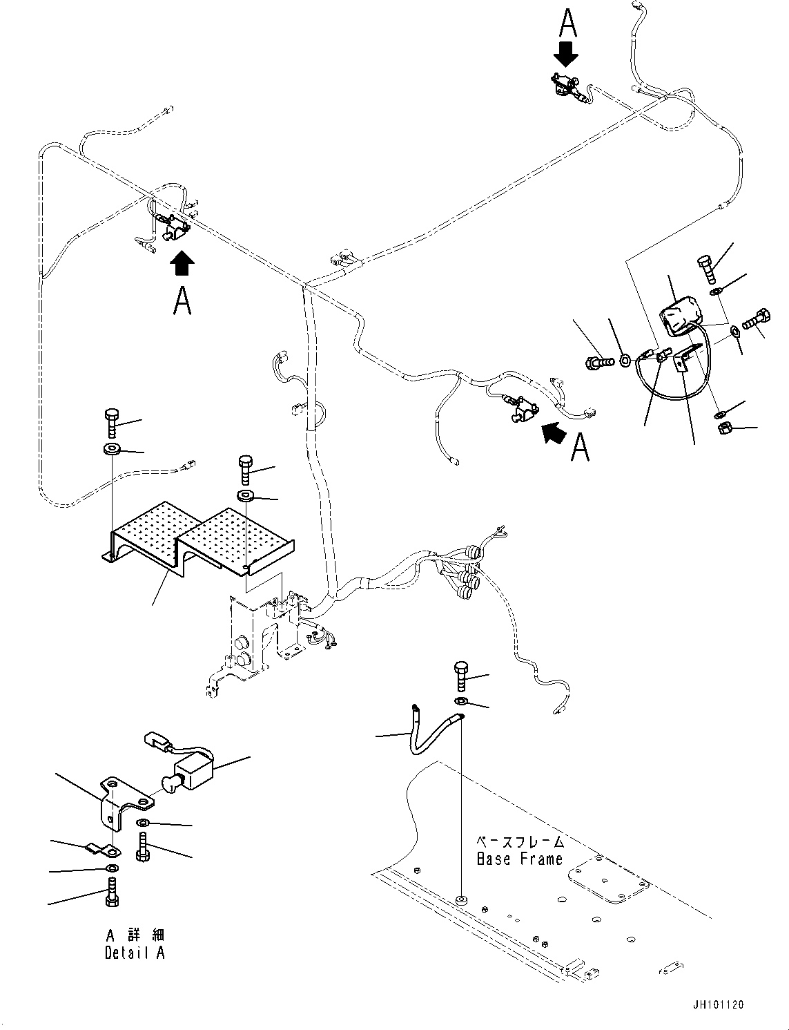 Excavators Mining Komatsu / PC2000-11 S/N 30001-UP(1001258C) / Electric Wiring Harness, Engine Stop Switch, Rear (#30001-)(E004040 : E0200-003041)