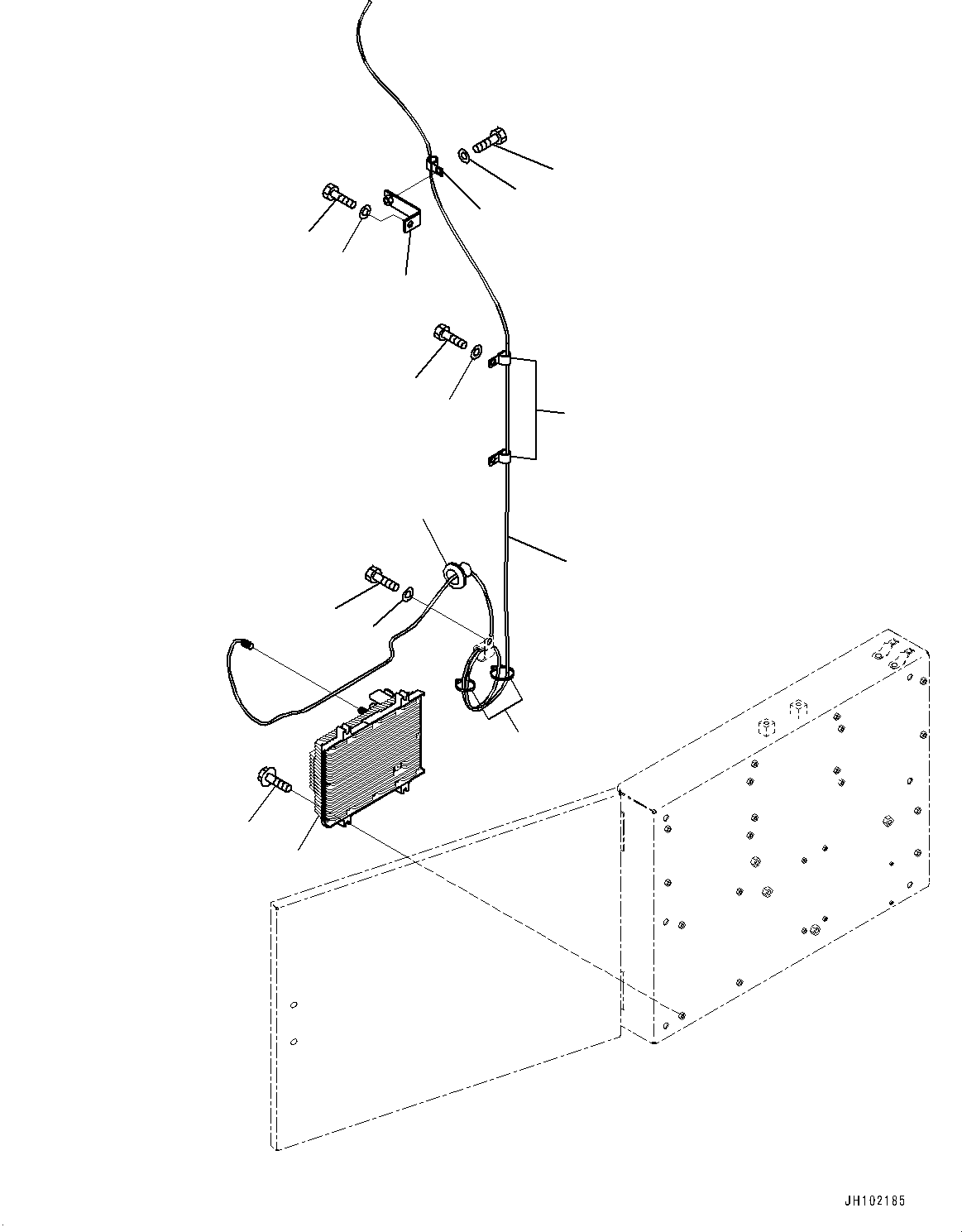 Excavators Mining Komatsu / PC2000-11 S/N 30001-UP(1001258C) / Electric Controller, Controller Mounting Bracket (#30001-)(E011001 : E0250-001001)