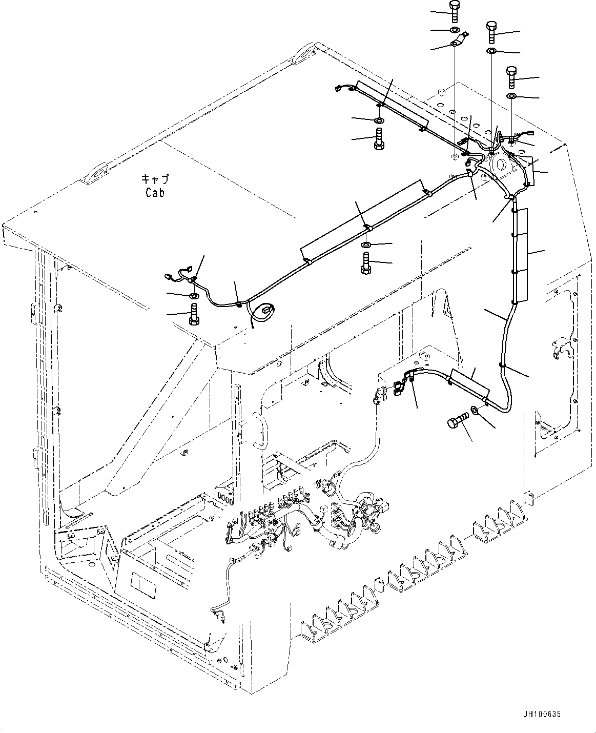 Excavators Mining Komatsu / PC2000-11 S/N 30001-UP(1001258C) / Cab, Air Conditioner and Controller Wiring Harness (#30001-)(K001016 : K0210-001017)