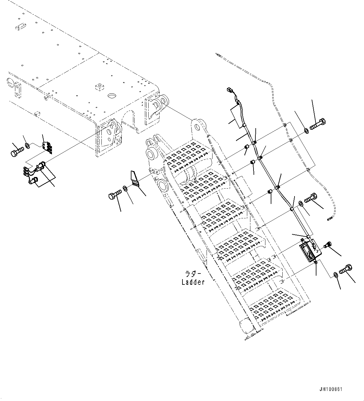 Excavators Mining Komatsu / PC2000-11 S/N 30001-UP(1001258C) / Side Cover L.H., Wiring Harness (#30001-)(M003012 : M1130-001012)
