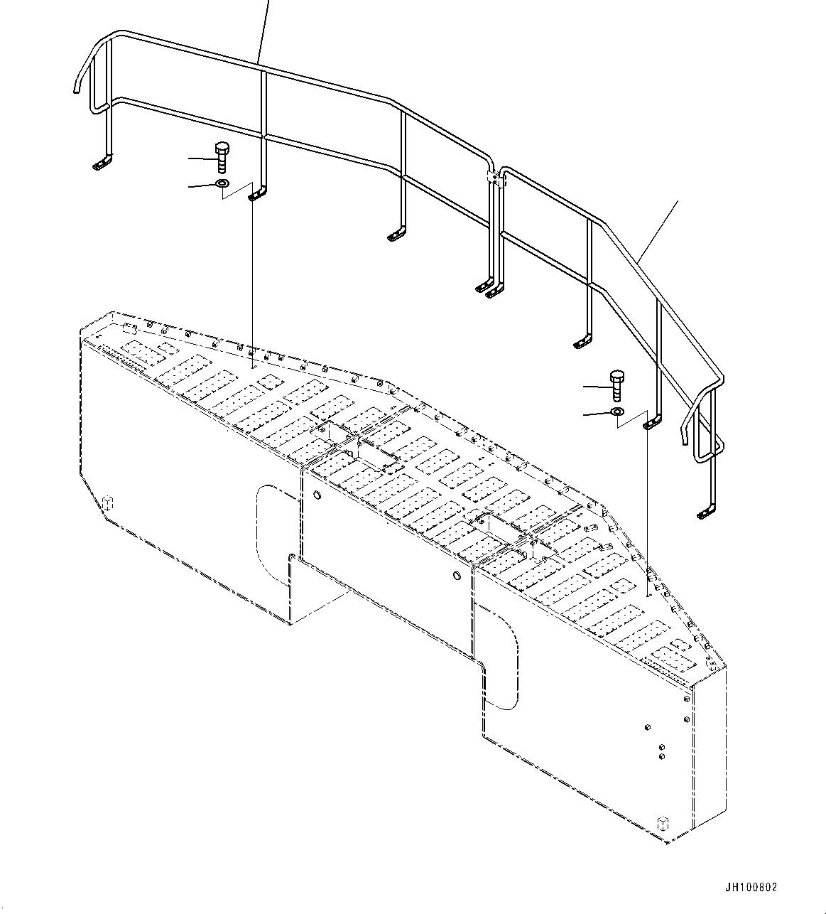 Excavators Mining Komatsu / PC2000-11 S/N 30001-UP(1001258C) / Side Cover R.H., Counterweight (#30001-)(M004001 : M1140-001001)