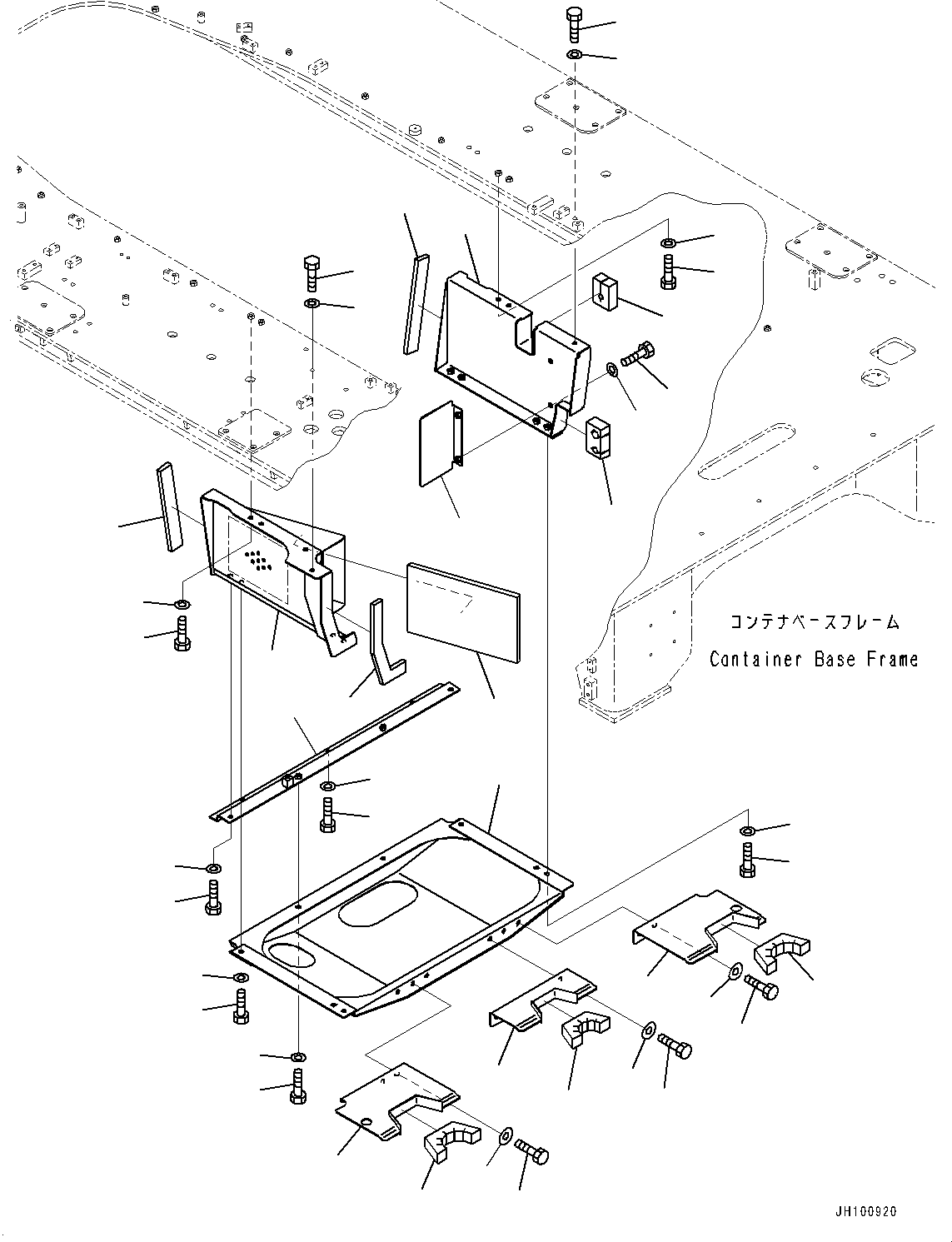 Excavators Mining Komatsu / PC2000-11 S/N 30001-UP(1001258C) / Under Cover, PTO (Power Take Off) Section (#30001-)(M009002 : M1810-001002)