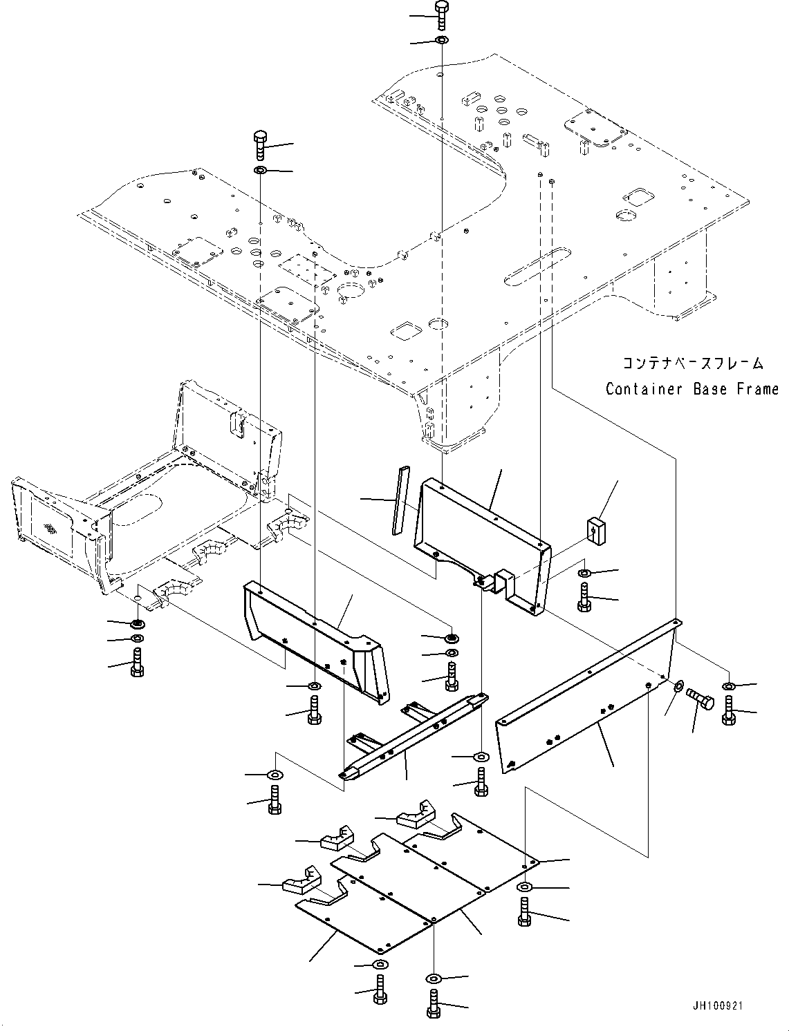 Excavators Mining Komatsu / PC2000-11 S/N 30001-UP(1001258C) / Under Cover, Pump (#30001-)(M009003 : M1810-001003)