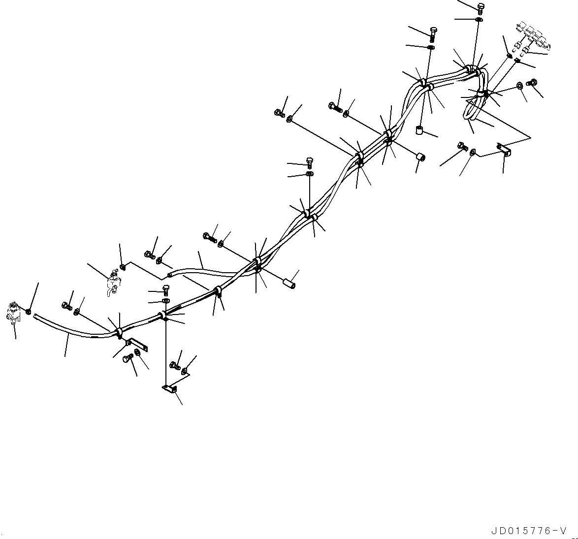 Excavators Mining Komatsu / PC2000-11 S/N 30001-UP(1001258C) / Swing Machinery, Service Center Piping (#30001-)(N003006 : N1210-002006)