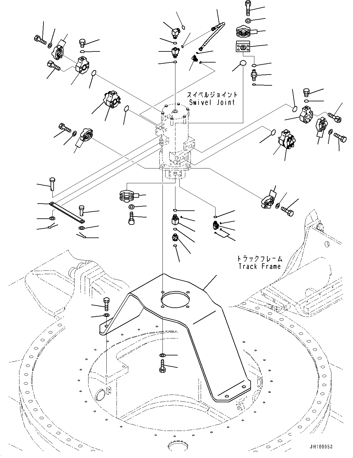 Excavators Mining Komatsu / PC2000-11 S/N 30001-UP(1001258C) / Swivel Joint, Related Parts (#30001-)(N005002 : N1310-001002)