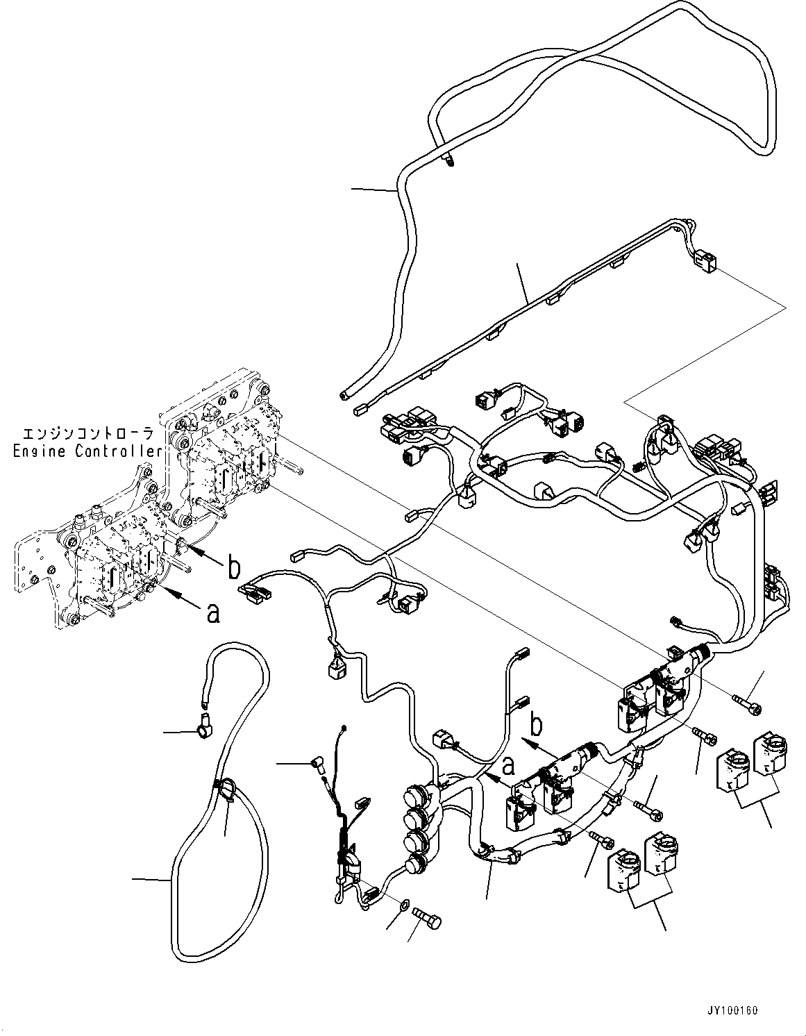Komatsu parts book diagram for SAA6D170E-7D S/N 710161-UP (For PC1250-11/PC1250LC-11): ELECTRIC WIRING HARNESS (#710161-)