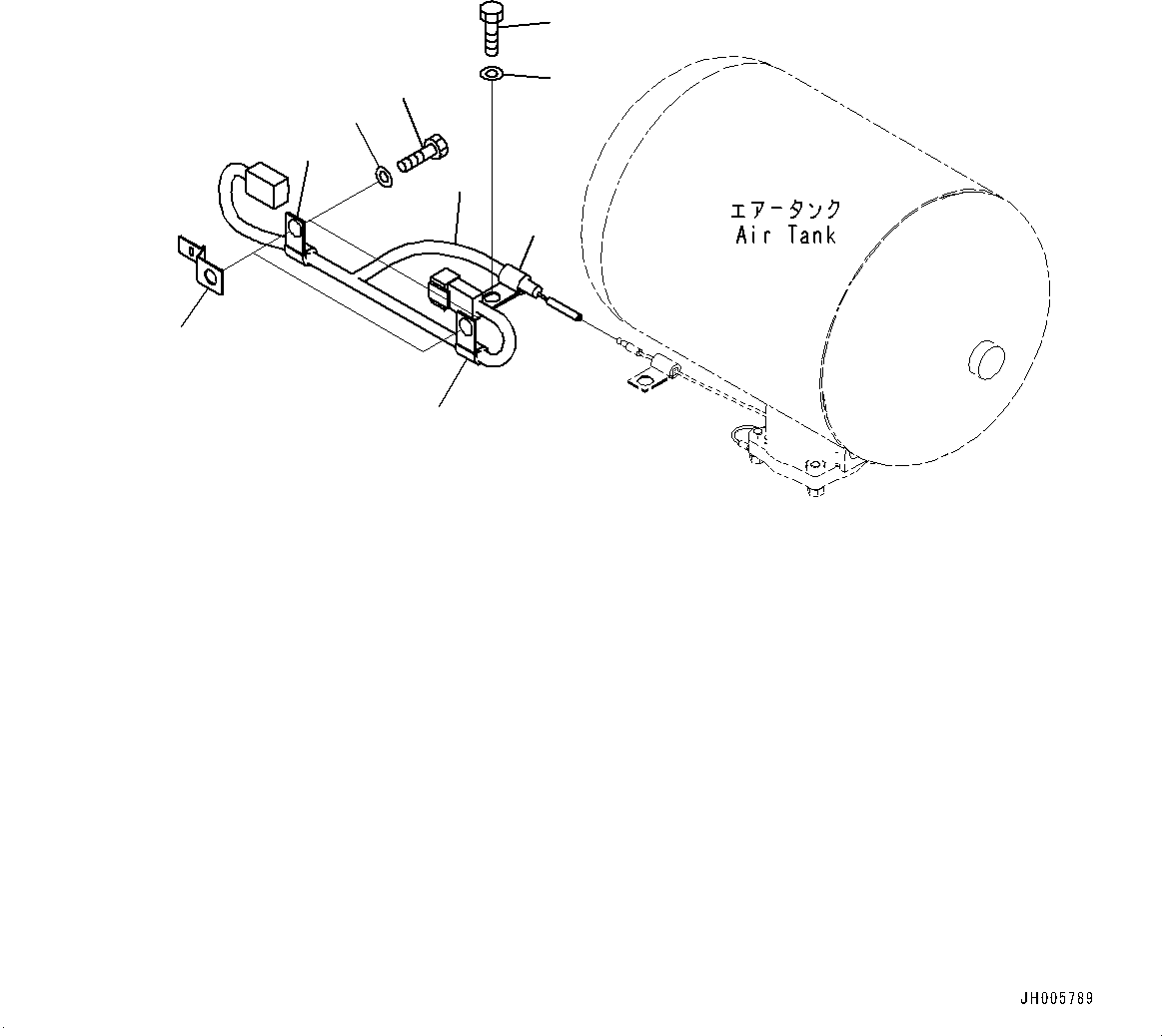 Excavators Komatsu / PC1250-8 S/N 30364-UP (Cold Area Arrangement (-30 deg C) , SP Specification)(1001362C) / Air System, Wiring Harness, Air Tank Drain Valve (#30158-)(G001004 : G0000-015004)
