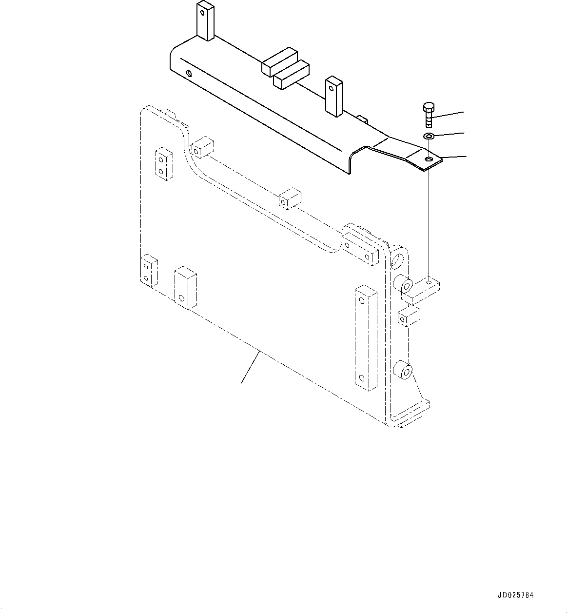 Excavators Komatsu / PC1250-8 S/N 30364-UP (Cold Area Arrangement (-30 deg C) , SP Specification)(1001362C) / Air Conditioner, Bracket (#30158-)(K010002 : K0710-011002)