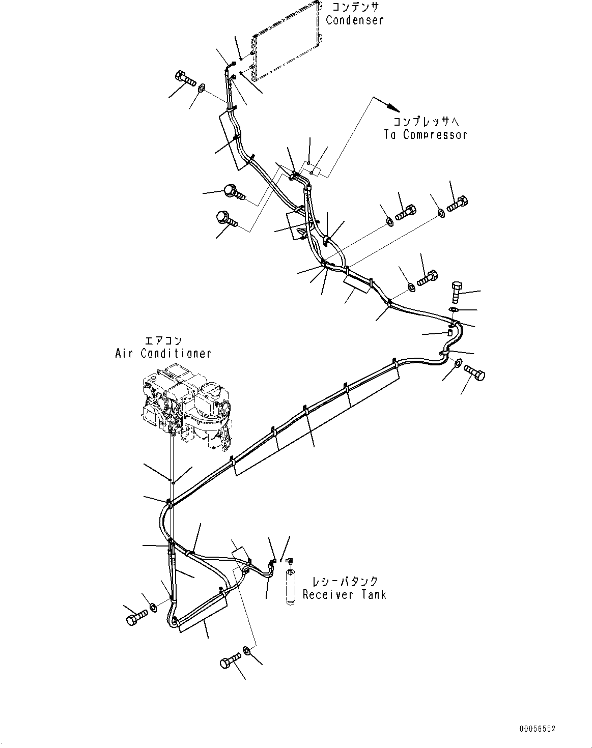 Excavators Komatsu / PC1250-8 S/N 30364-UP (Cold Area Arrangement (-30 deg C) , SP Specification)(1001362C) / Air Conditioner, Hose Joint (For Extra Bad Fuel and Poor Fuel Specification, Water+Dust, Additional Filter) (#30158-)(K010003 : K0710-011003)
