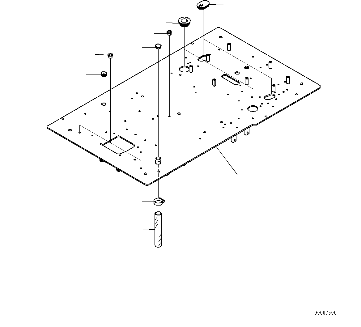 Excavators Komatsu / PC1250-8 S/N 30364-UP (Cold Area Arrangement (-30 deg C) , SP Specification)(1001362C) / Floor Frame, Frame (#30158-)(K013001 : K1110-055001)