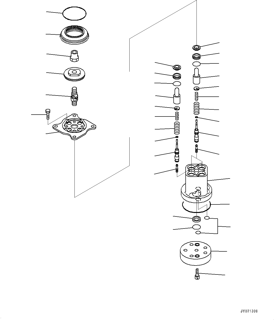 Excavators Komatsu / PC1250-8 S/N 30364-UP (Cold Area Arrangement (-30 deg C) , SP Specification)(1001362C) / Floor Frame, PPC Valve for Work Equipment, L.H. (#30158-)(K013011 : K1110-055011)