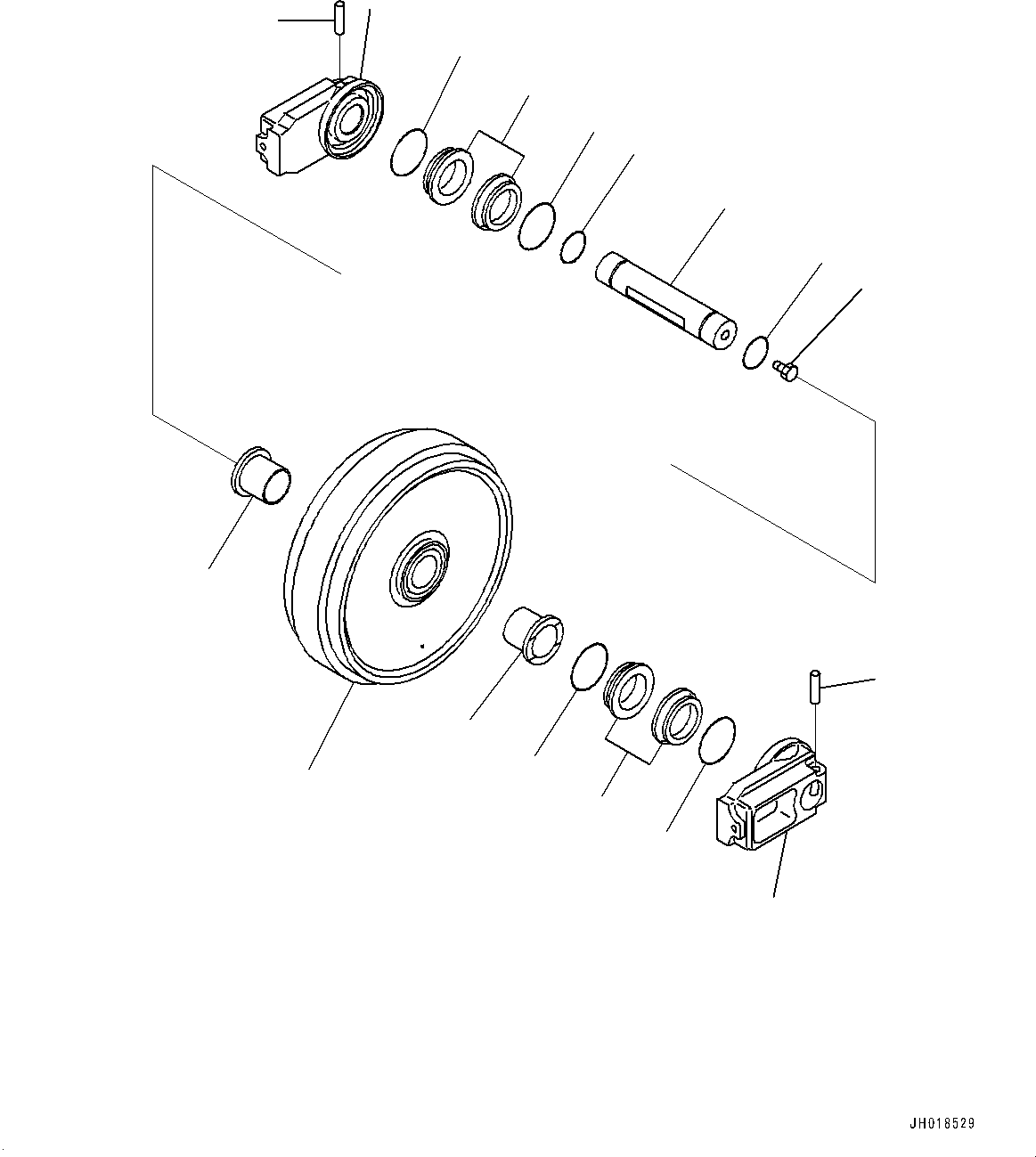 Mobile crushers and recyclers Komatsu / BR380JG-3 S/N 5001-UP(1001495C) / Front Idler and Idler Cushion, (1/2) (#5001-)(R001001 : R0110-001001)