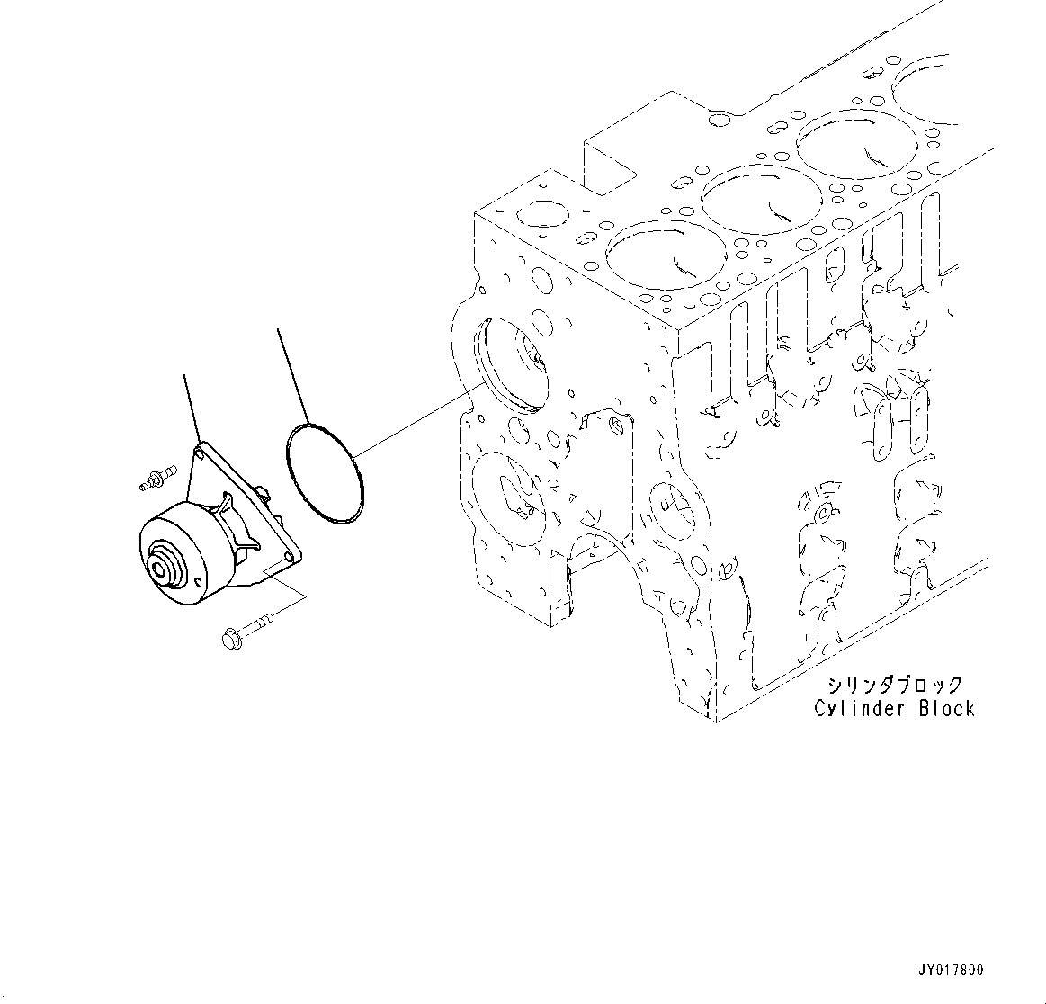 Engines Komatsu / SAA6D114E-6 S/N 26902339-UP (For D65EX-18E0/D65EXI-18E0/D65PX-18E0/D65PXI-18E0/D65WX-18E0)(1001521C) / Water Pump (#26902339-)(E001001 : A5019-001001)