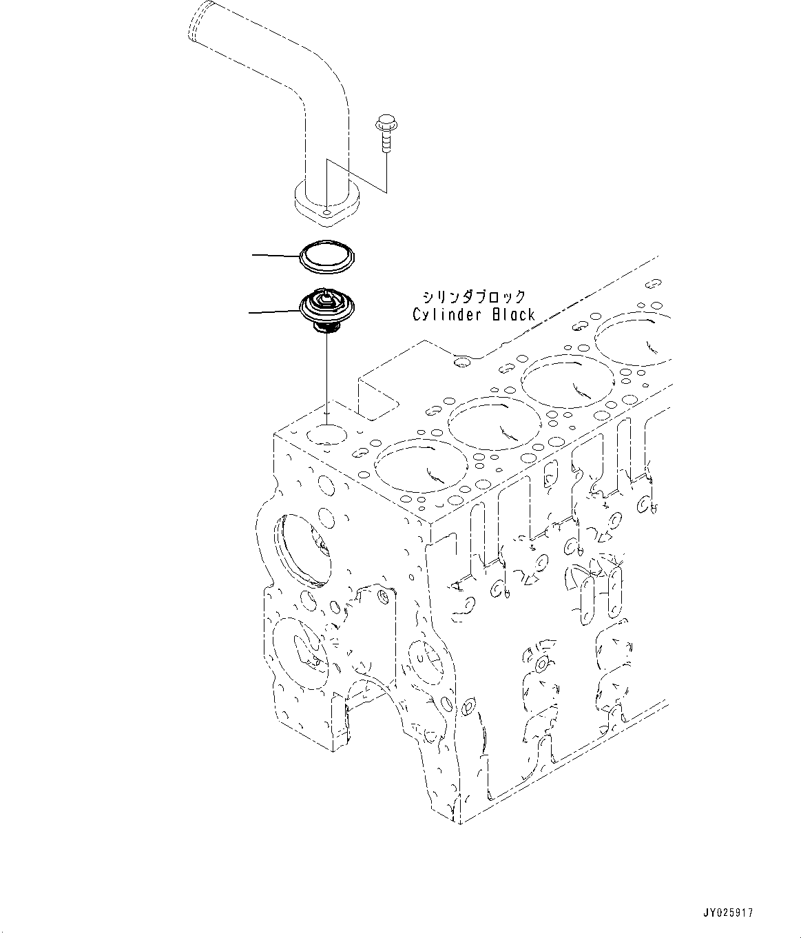 Engines Komatsu / SAA6D114E-6 S/N 26902339-UP (For D65EX-18E0/D65EXI-18E0/D65PX-18E0/D65PXI-18E0/D65WX-18E0)(1001521C) / Thermostat (#26902339-)(E007001 : AEC00-001001)