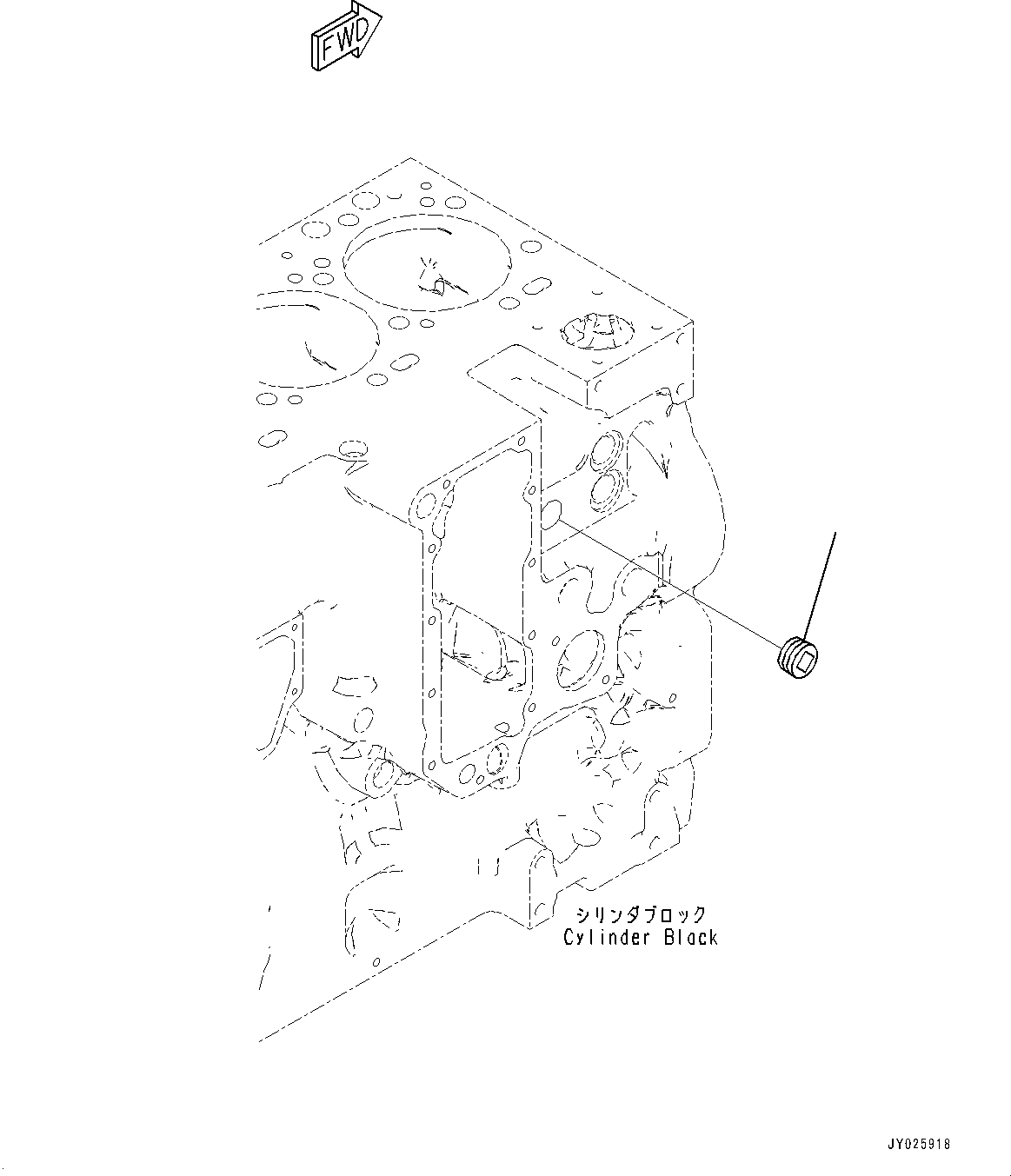 Engines Komatsu / SAA6D114E-6 S/N 26902339-UP (For D65EX-18E0/D65EXI-18E0/D65PX-18E0/D65PXI-18E0/D65WX-18E0)(1001521C) / Coolant Heater Plug (#26902339-)(E009001 : ACH00-001001)