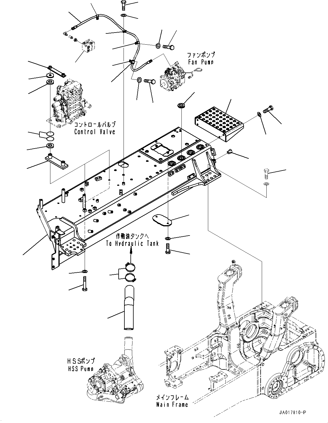 Komatsu parts book diagram for D85EXI-18E0 S/N 23363-UP: FENDER, FENDER, R.H. (#23046-)
