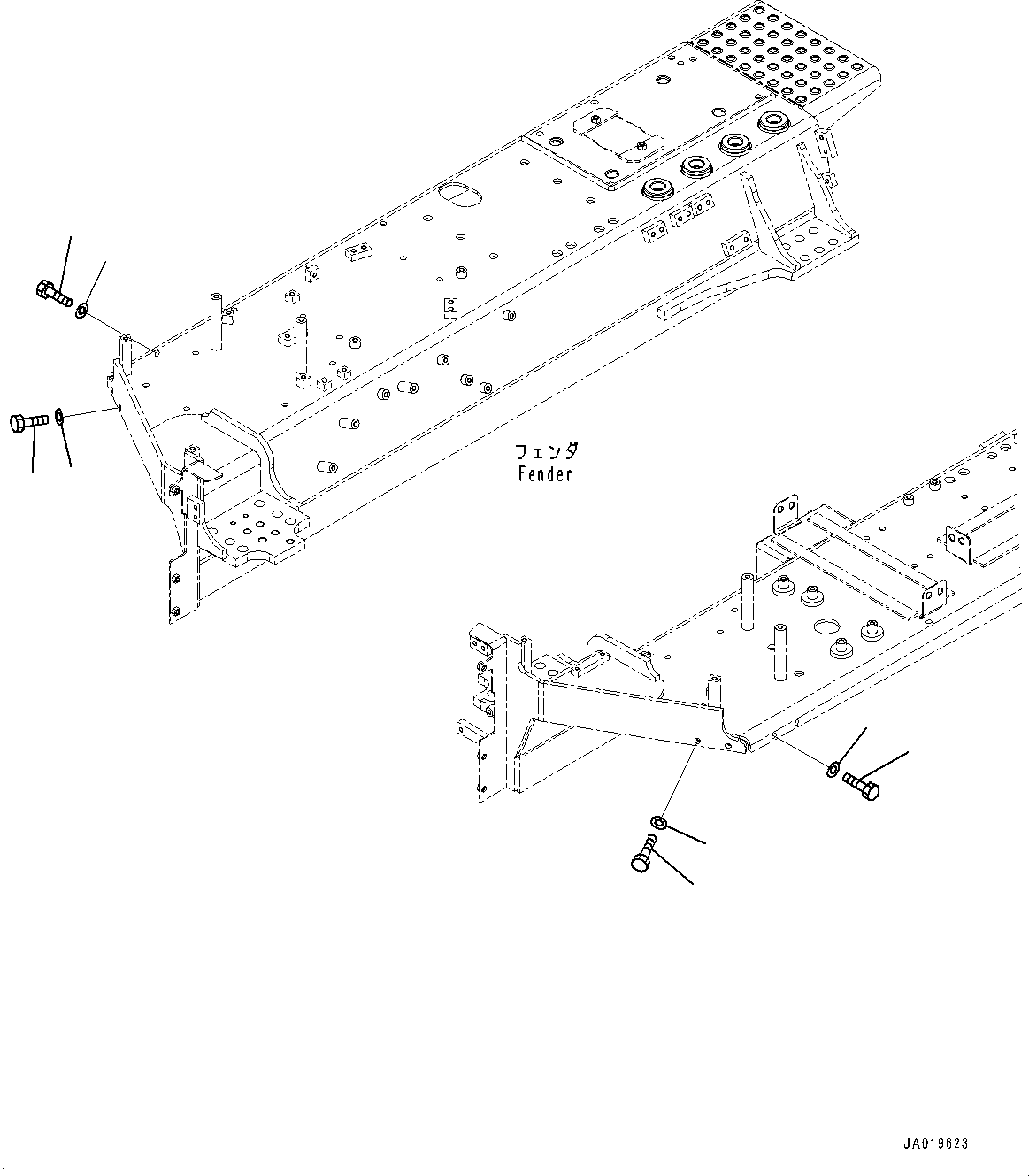 Komatsu parts book diagram for D85EXI-18E0 S/N 23363-UP: PLUG (#23046-)
