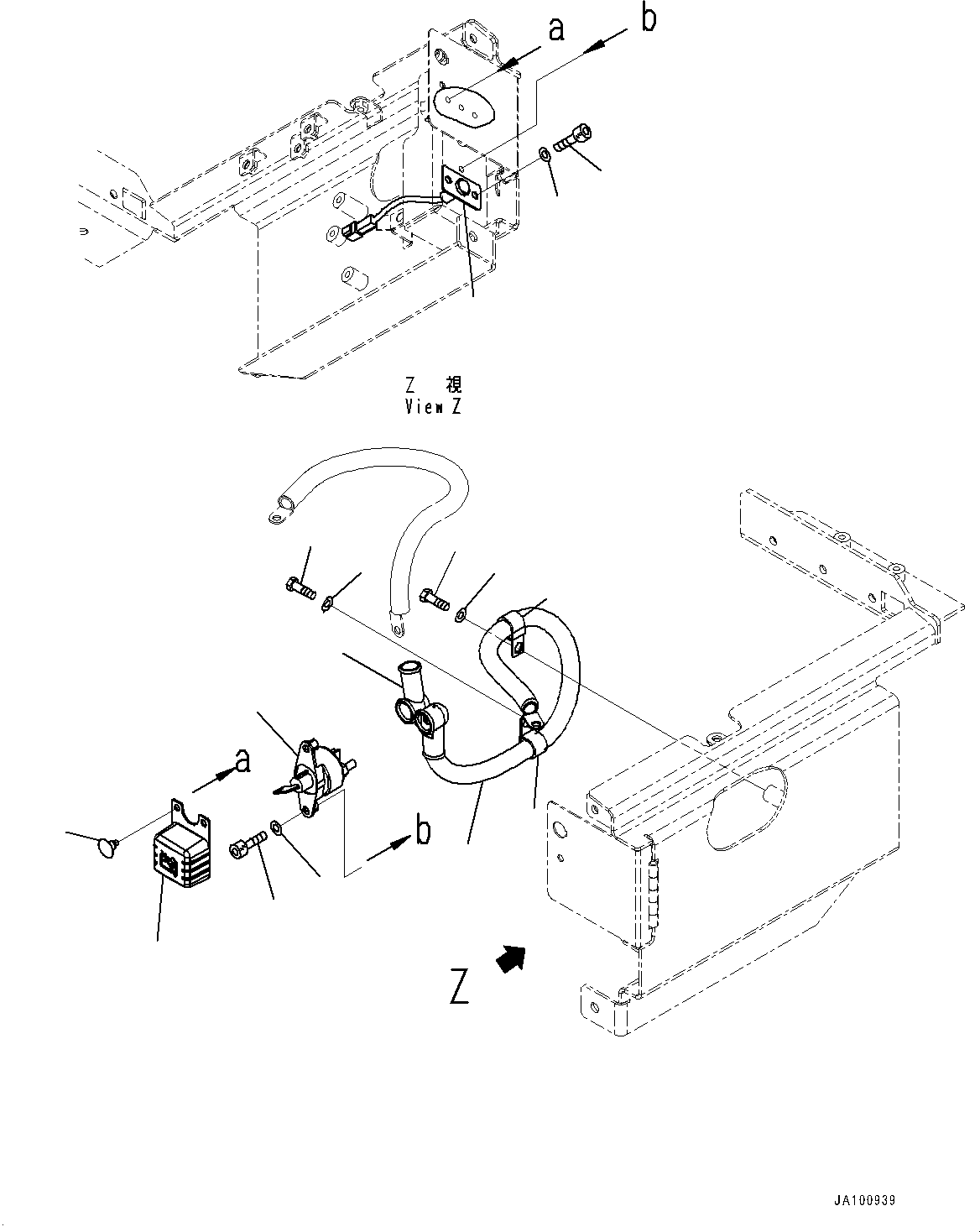 Wheel Loaders Komatsu / WA470-8E0 S/N 100445-UP(1001556C) / Battery Box, Disconnect Switch (#100001-)(E003007 : E0120-002007)