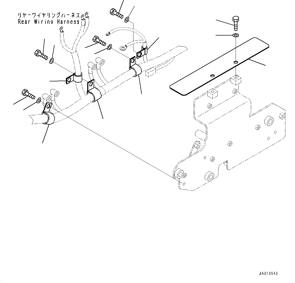 Wheel Loaders Komatsu / WA470-8E0 S/N 100445-UP(1001556C) / Rear Wiring Harness, Mounting (6/8)(#100001-100203)(E007015 : E0202-003011)