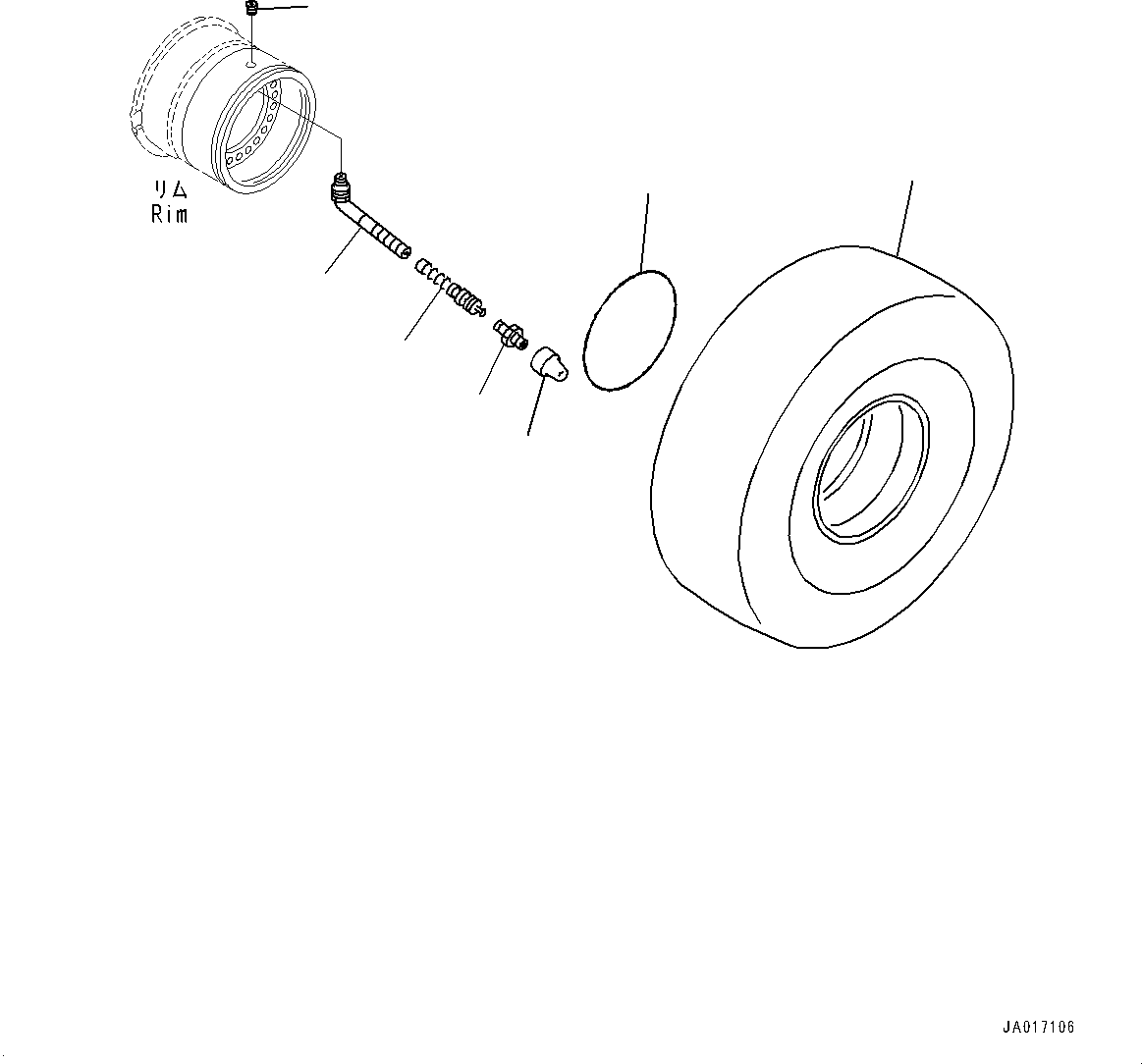 Wheel Loaders Komatsu / WA470-8E0 S/N 100445-UP(1001556C) / Tire, (26.5-R25-One Star-L3, Tubeless Tires, XHA) (#100001-)(S002001 : S0120-001001)